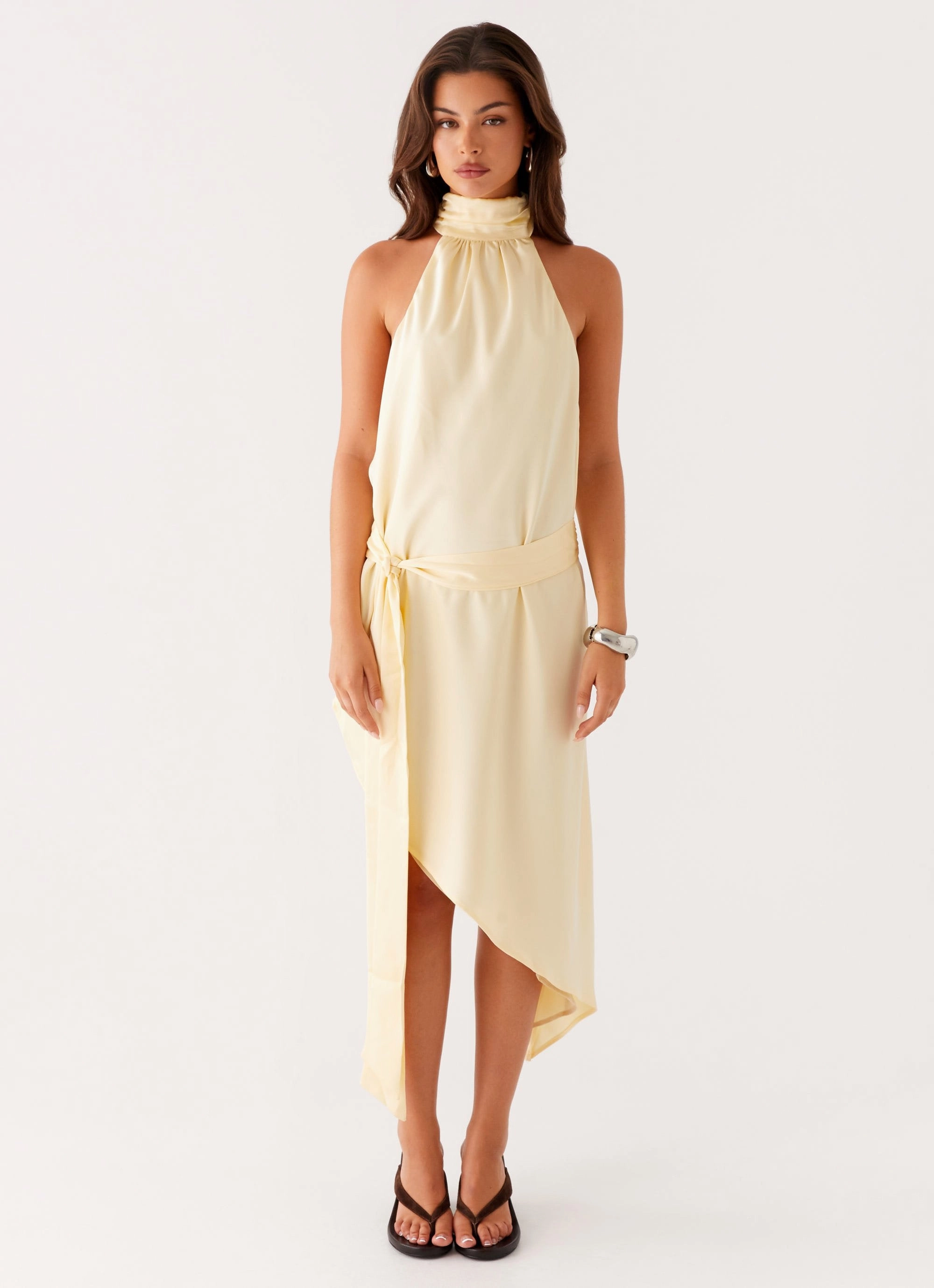 Atlantic Midi Dress - Yellow Winter Proof Grace Walk