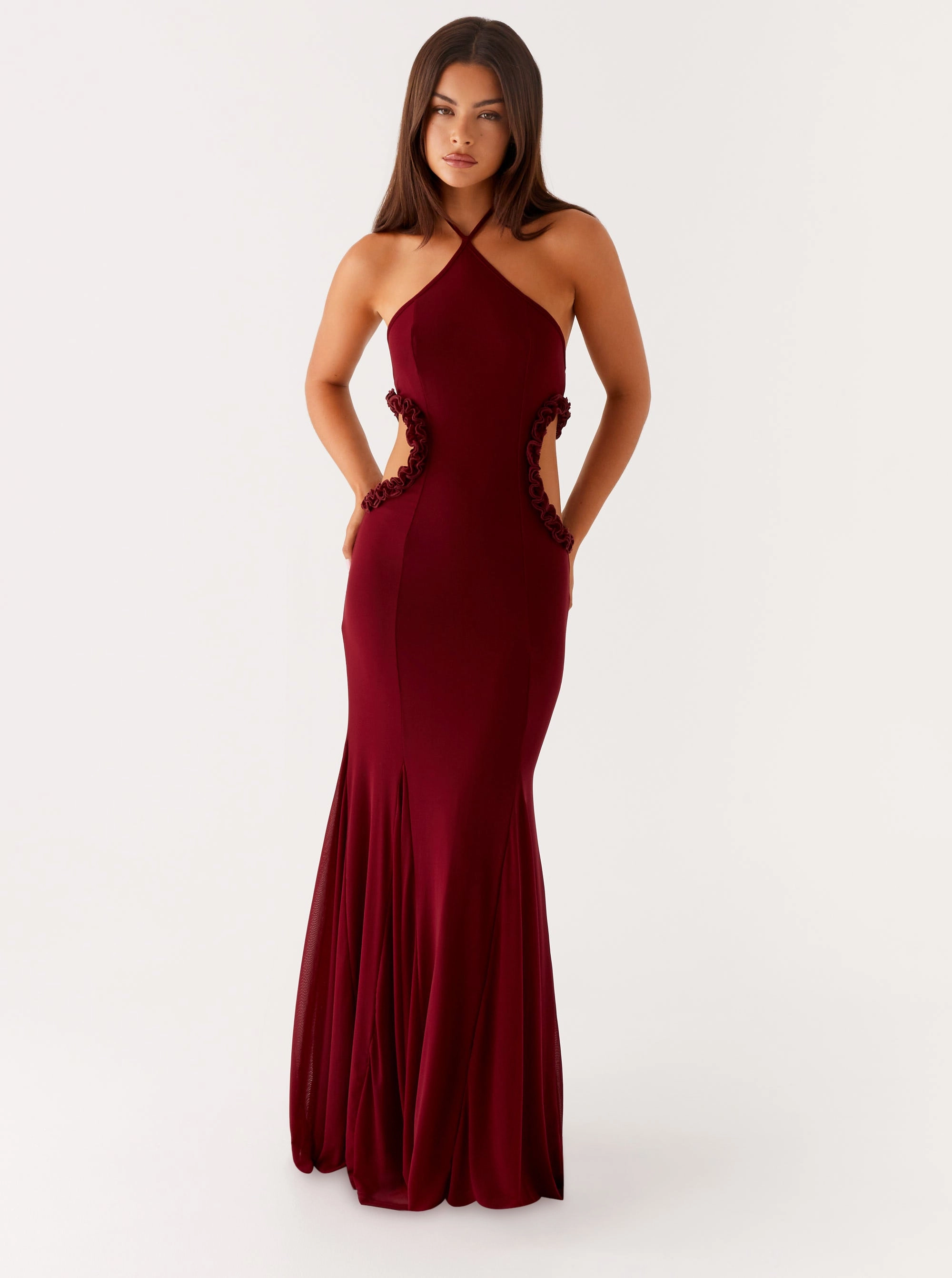 Jemima Maxi Dress - Raspberry Wine Contemporary Layer