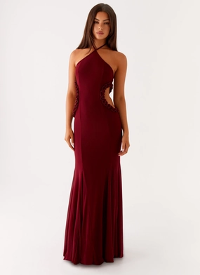 Limited-Edition Jemima Maxi Dress - Raspberry Wine