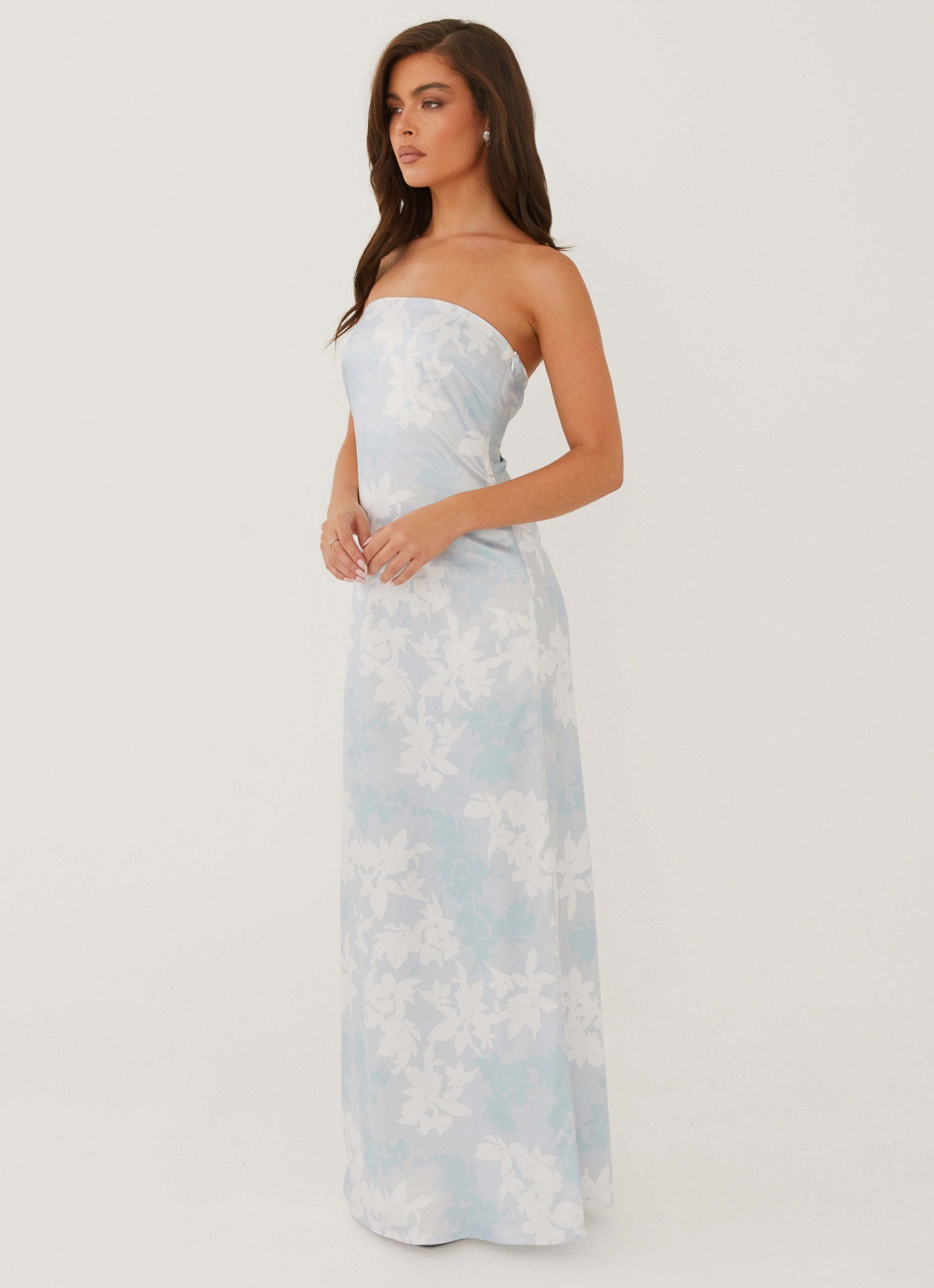 Cool Season Soft Touch Love Me More Maxi Dress - Blue Blossom