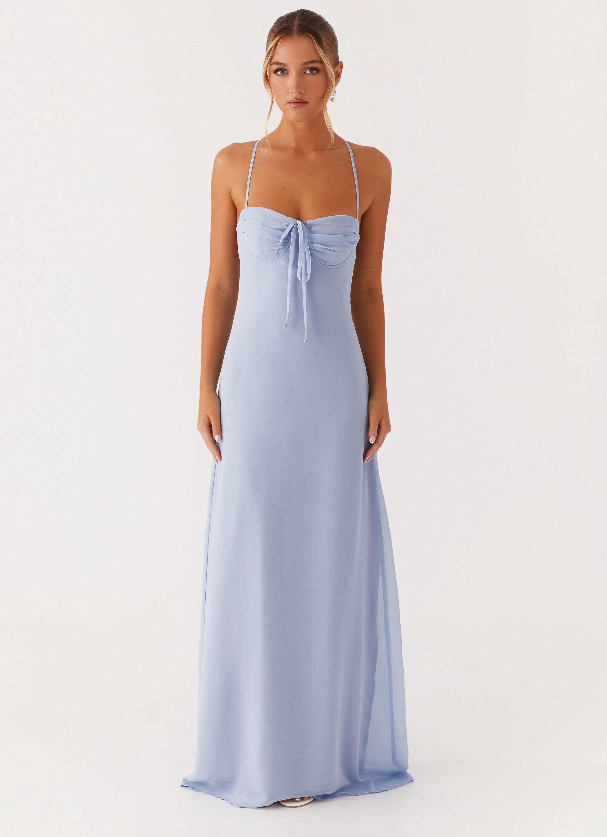 Aveline Bustier Maxi Dress - Blue Date-Night