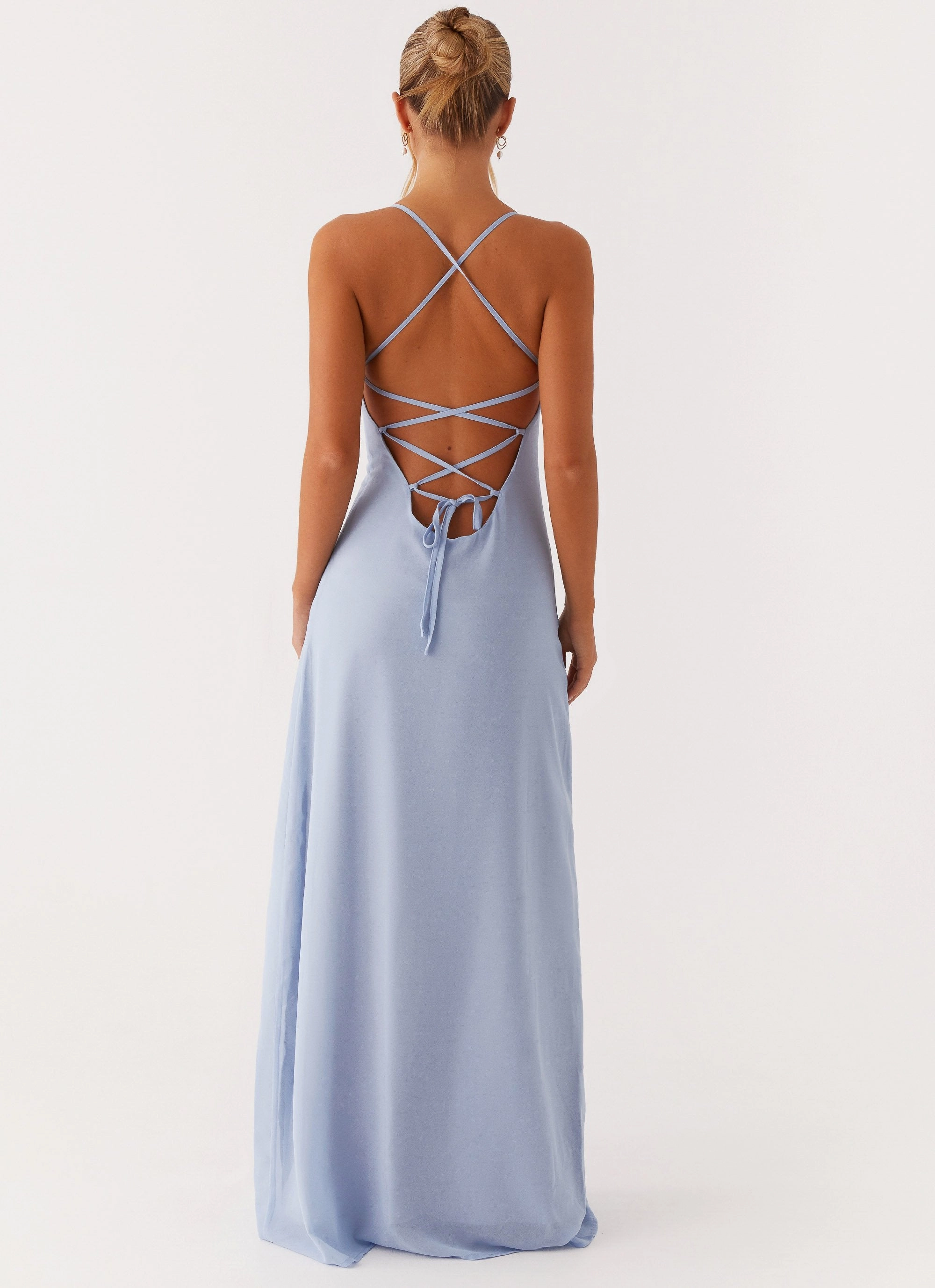 Aveline Bustier Maxi Dress - Blue Autumn Ready