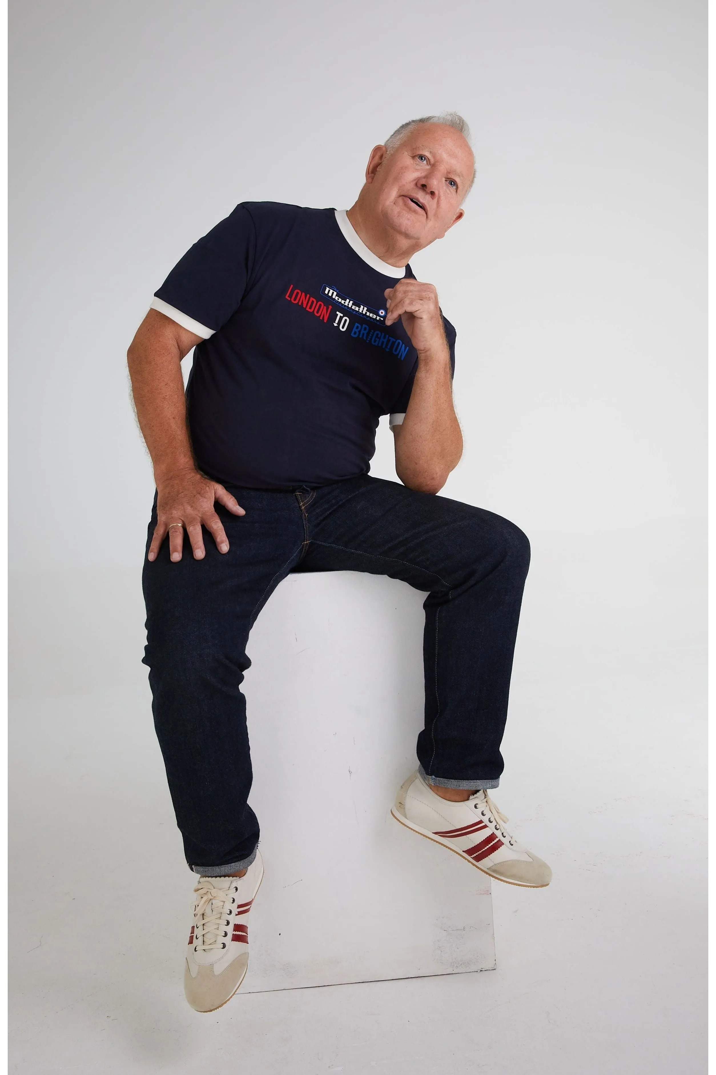 Modfather Clothing  - London to Brighton Navy - T-Shirt