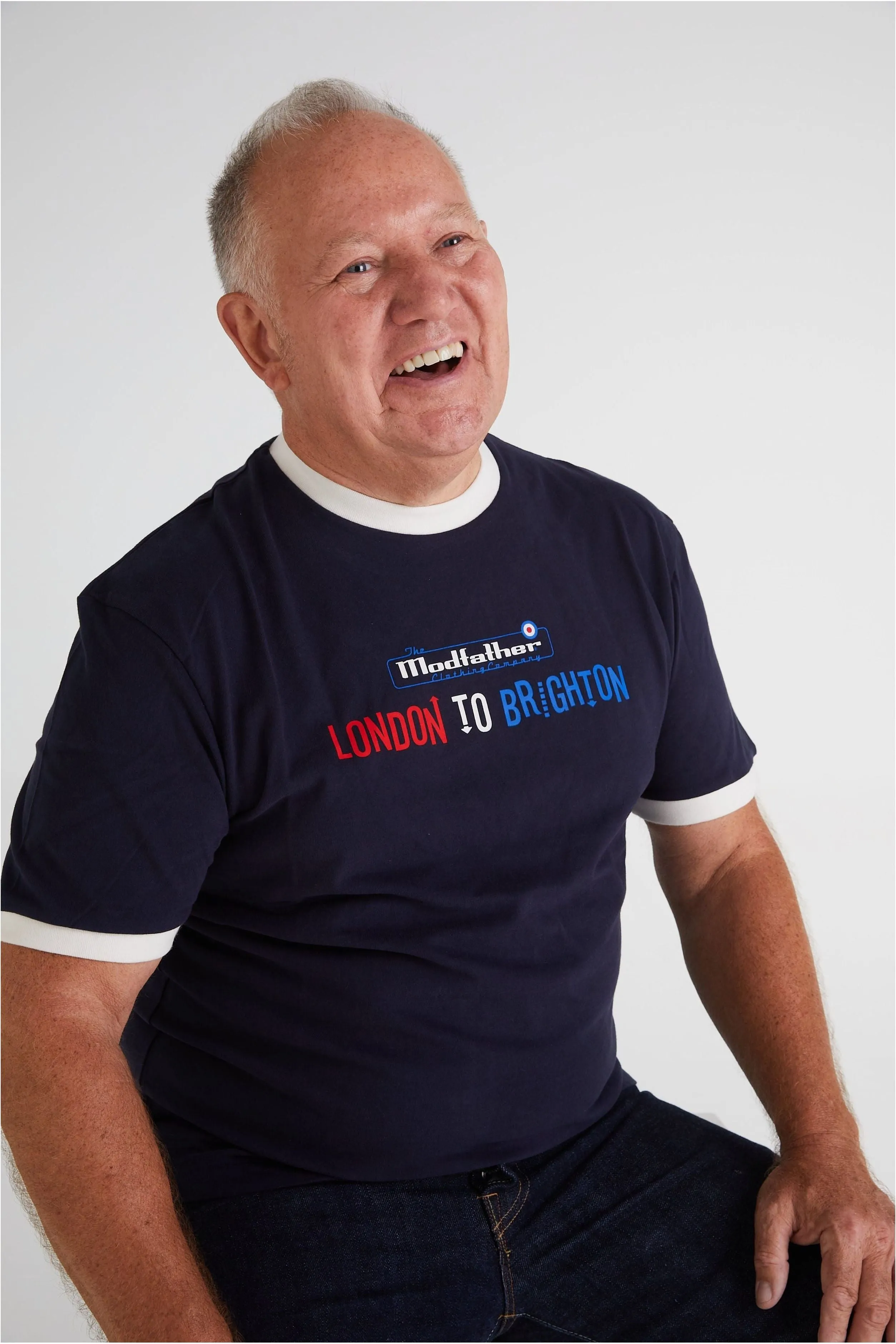 Modfather Clothing  - London to Brighton Navy - T-Shirt