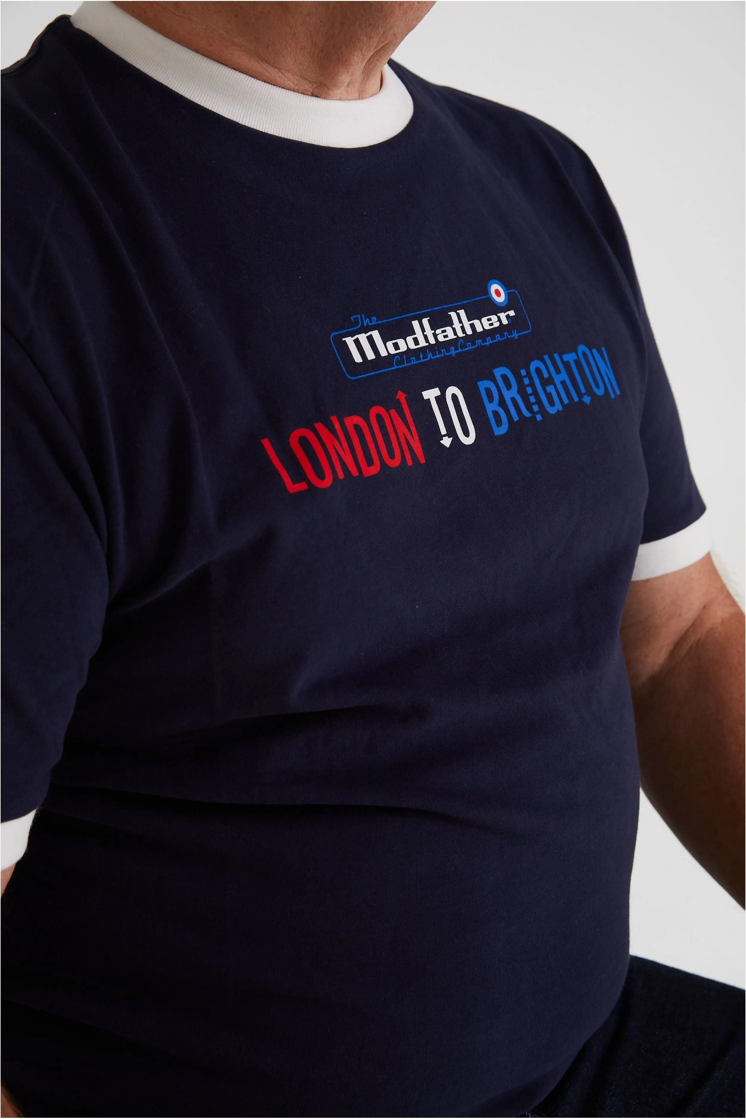 Modfather Clothing  - London to Brighton Navy - T-Shirt