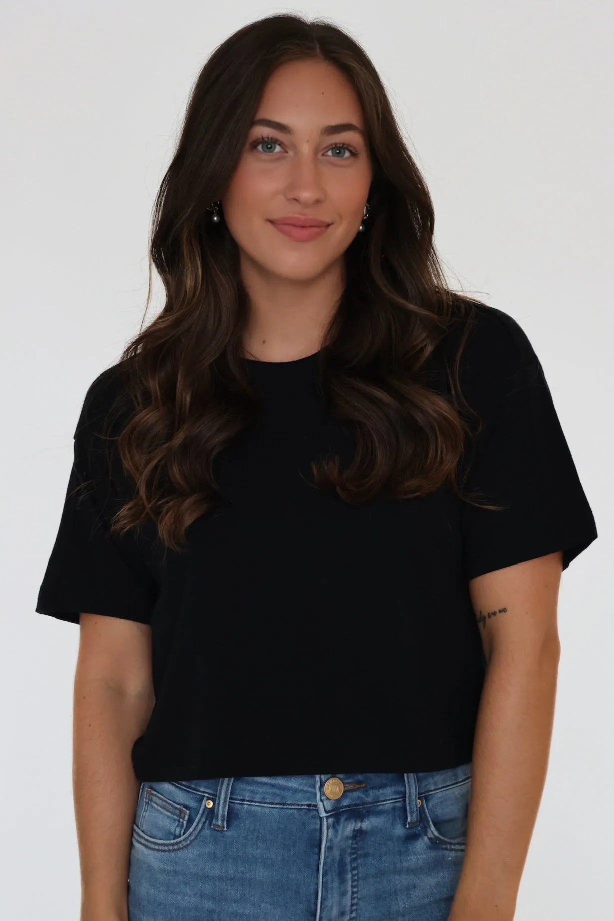 On the Go Tee- True Black Quick Dry Technology Ribbed Trims