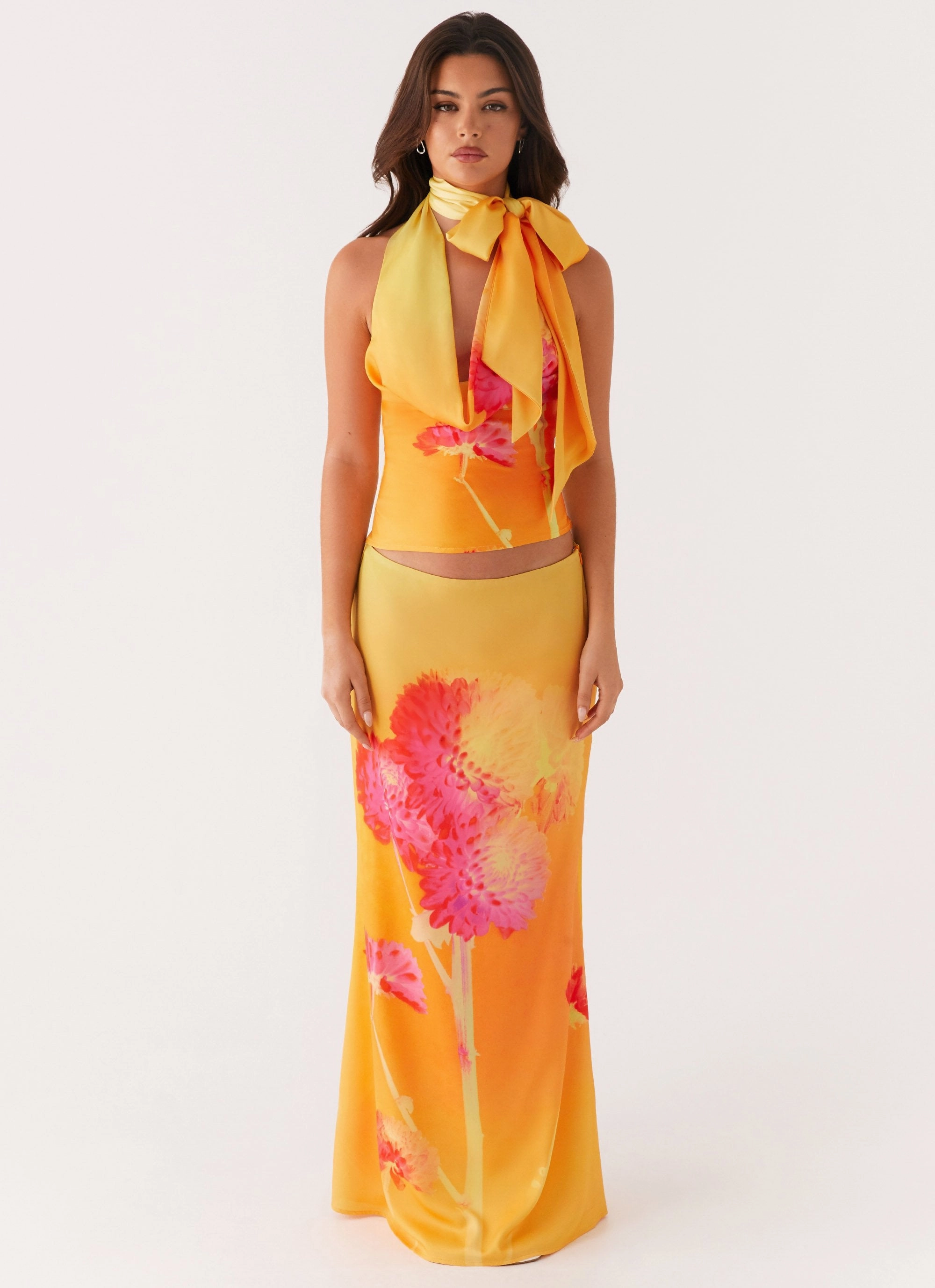 AntiSlipGrip Nala Top - Orange Floral