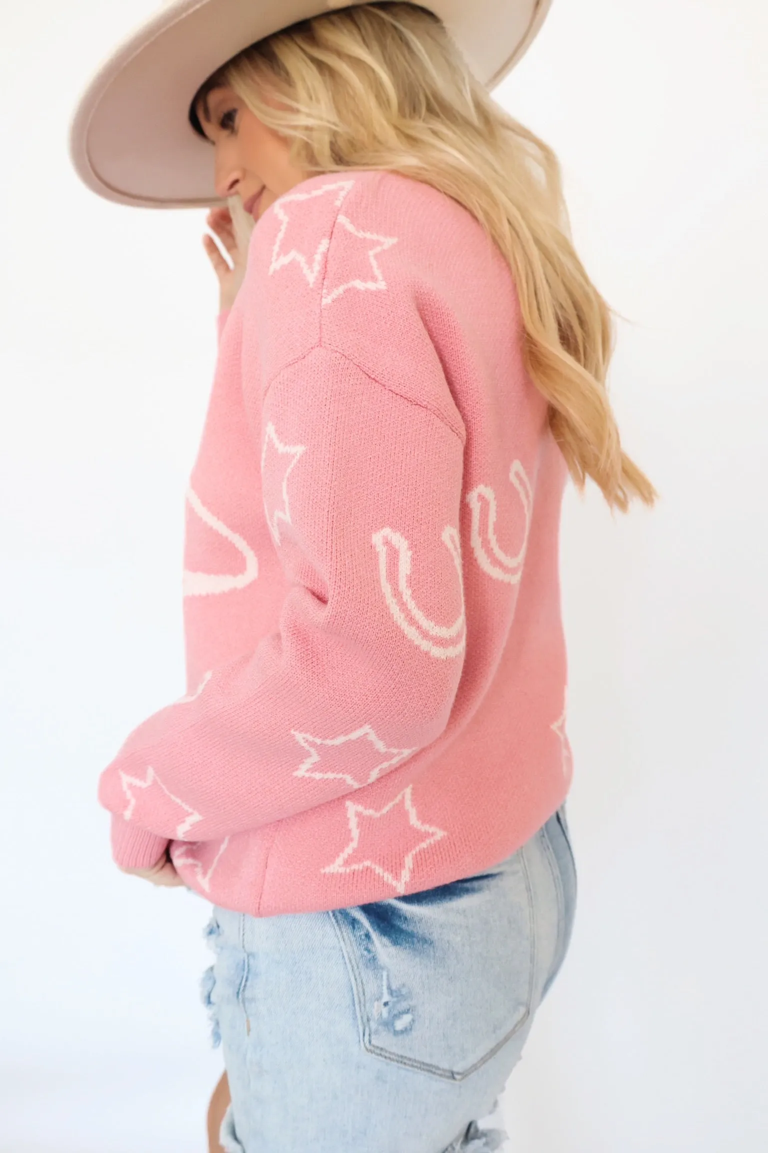 Urban Casual Look Cowgirl Sweater- Final Sale