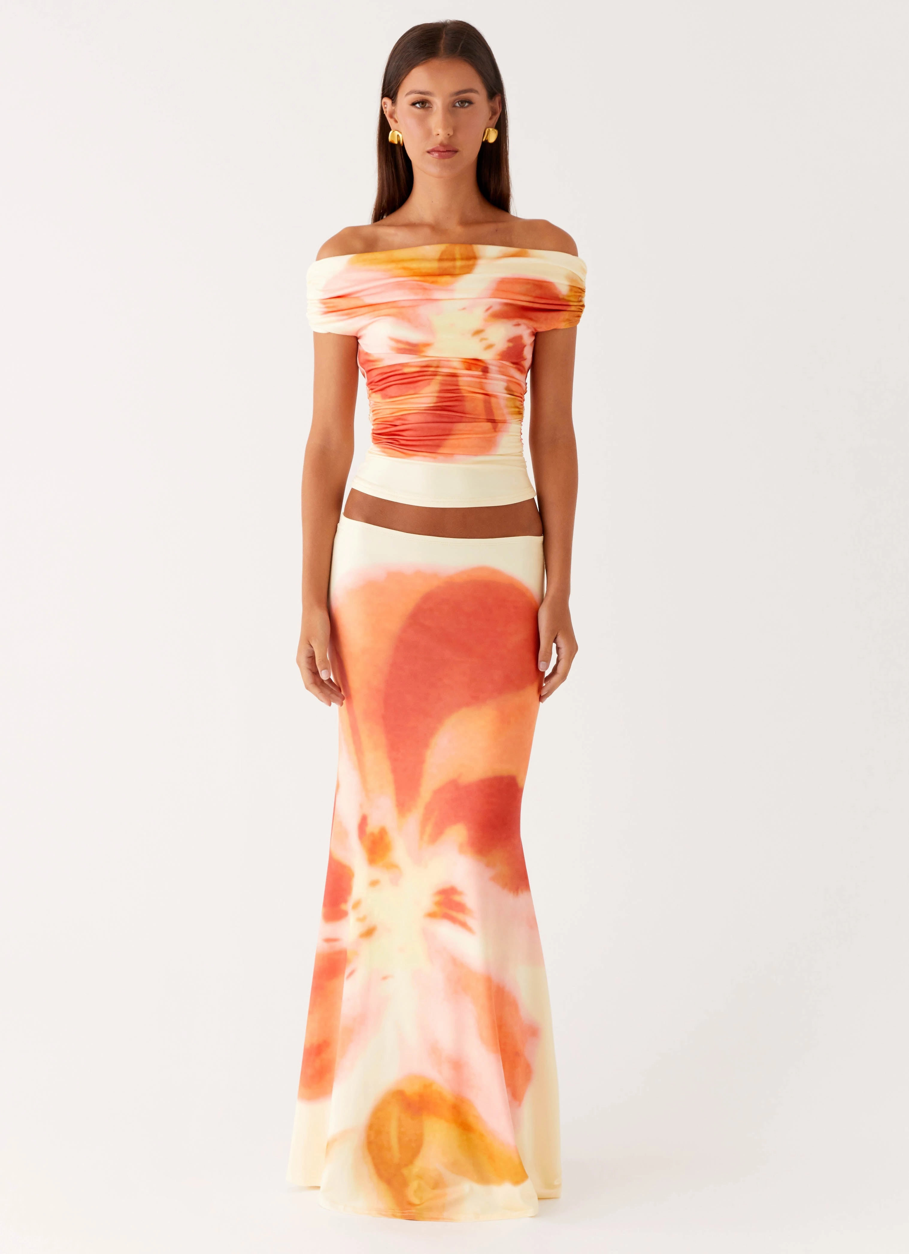 Moka Maxi Skirt - Mimosa Blossom Cotton comfort