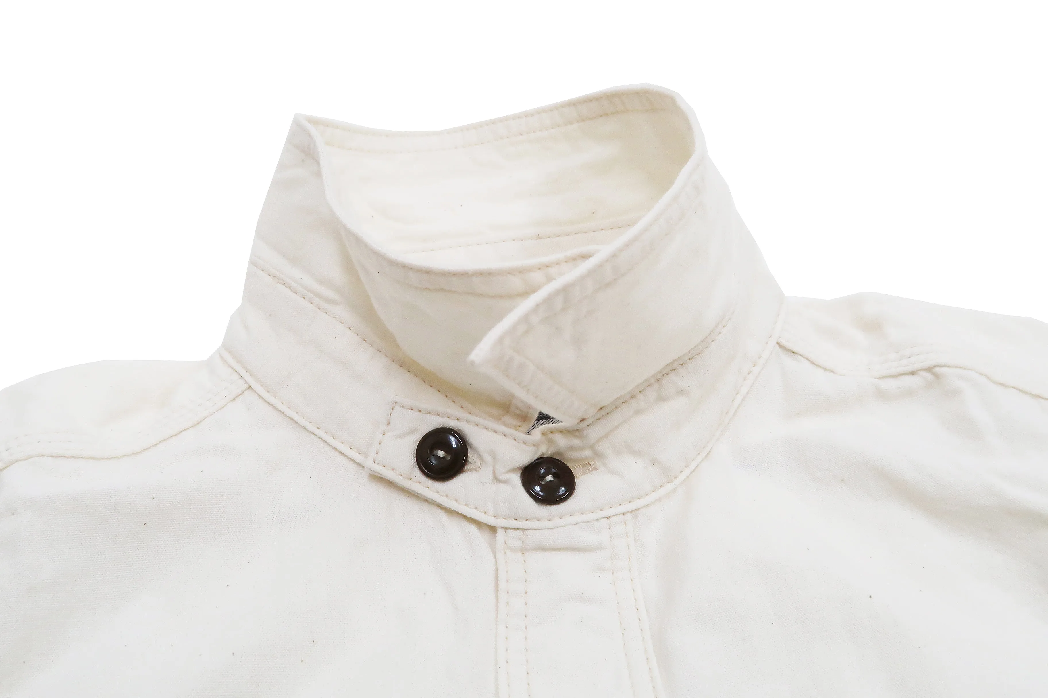 Momotaro Jeans Chambray Shirt Men's Solid Long Sleeve Button Up Work Shirt MS044 Natural