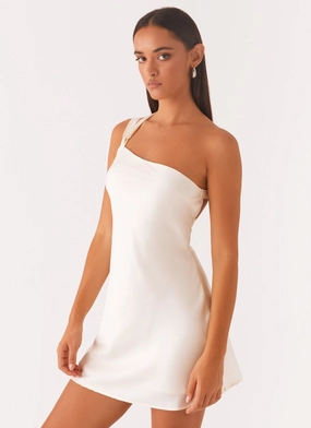 Lights Out Mini Dress - Pearl Modern Soft Fresh Appeal