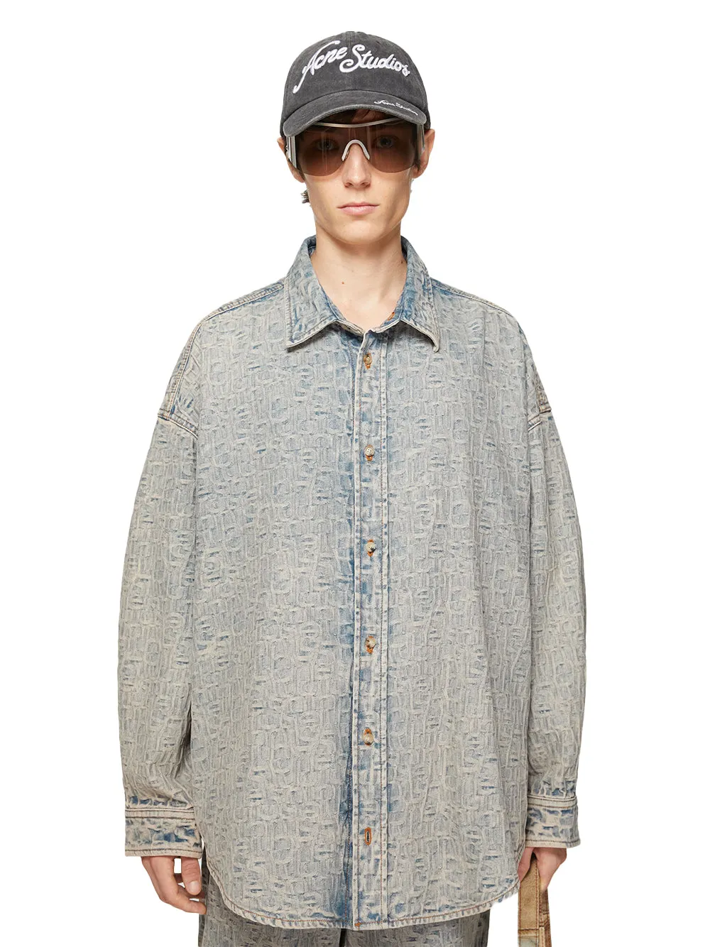 Monogram Denim Shirts (Blue/Beige)