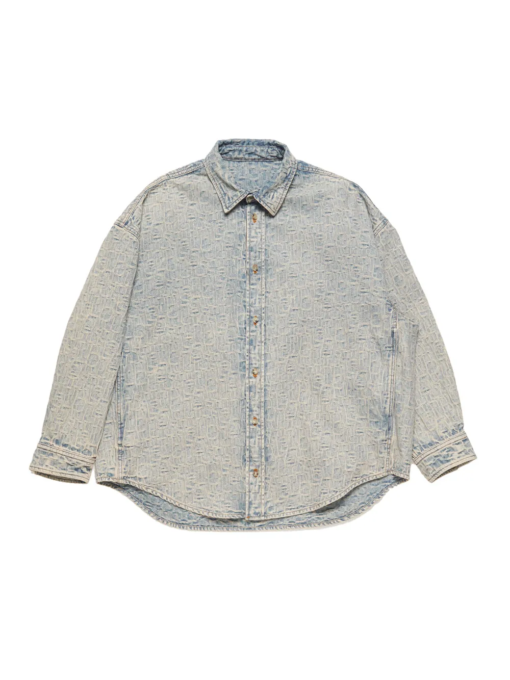 Monogram Denim Shirts (Blue/Beige)