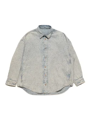 Monogram Denim Shirts (Blue/Beige)