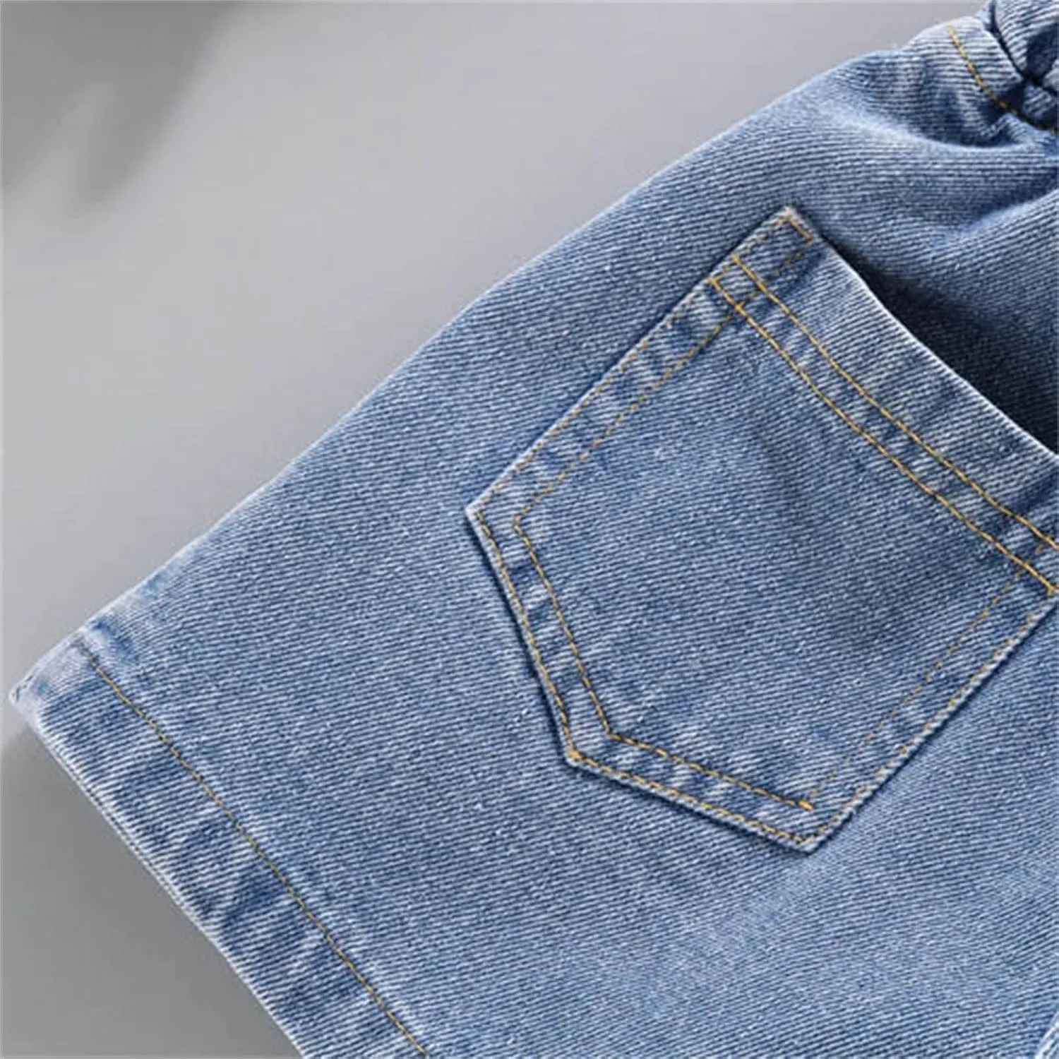 Moonker Toddler Girl Summer Denim Shorts Flower Elastic High Waisted Straight Wide Leg Cute Jeans Hot Pants
