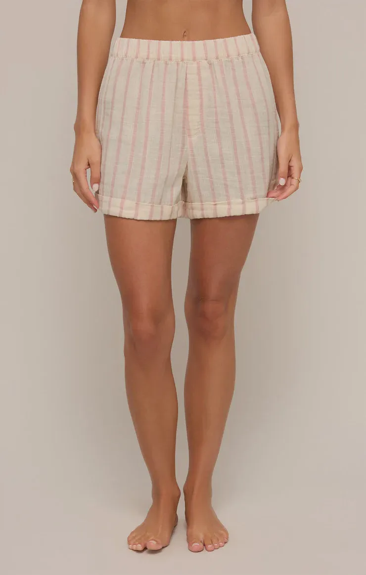 Sport Ready Non Restrictive Morning Stripe Short - Bone (FINAL SALE)