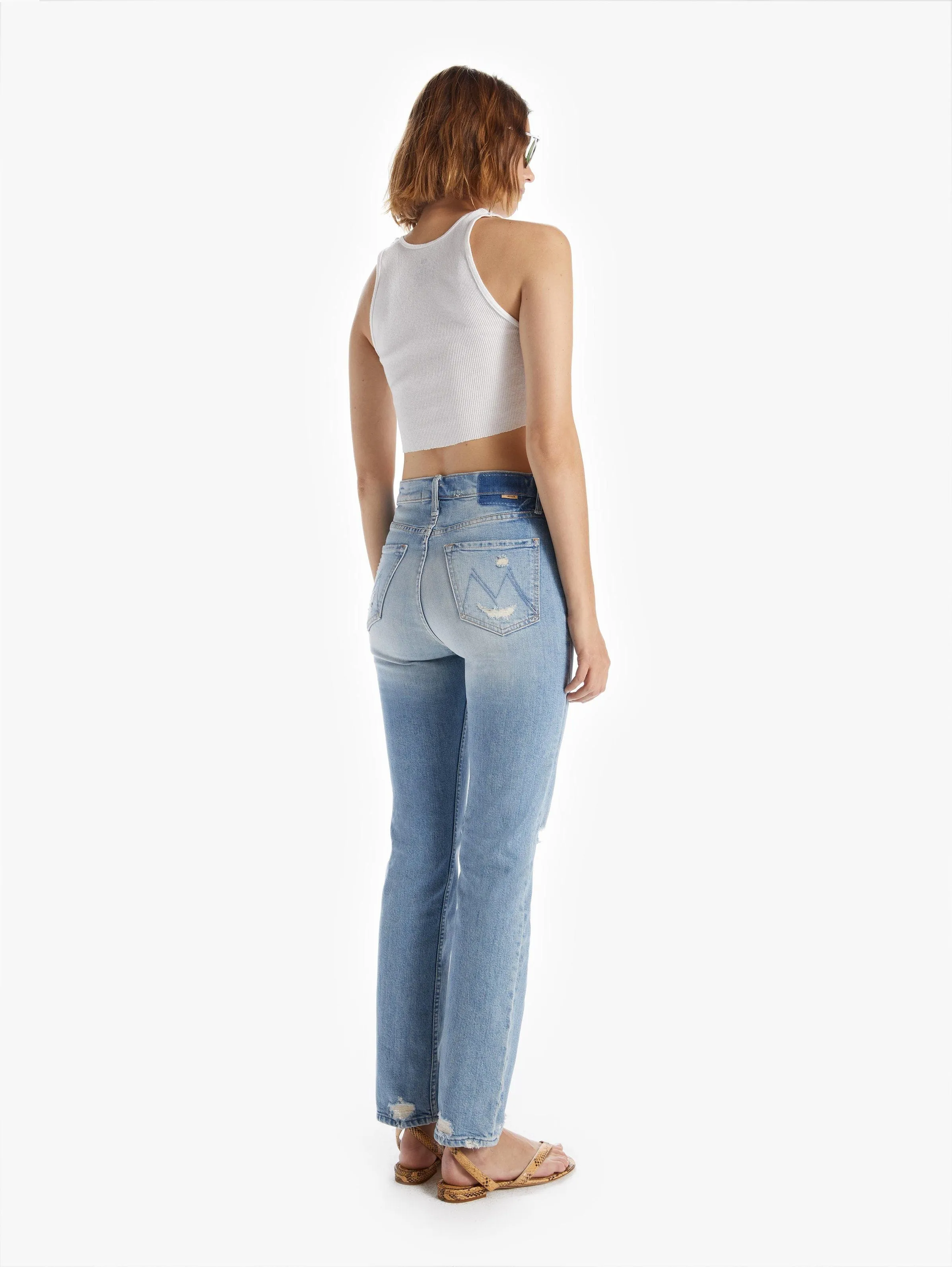 Mother Denim High Waisted Rider Skimp Jean- The Confession
