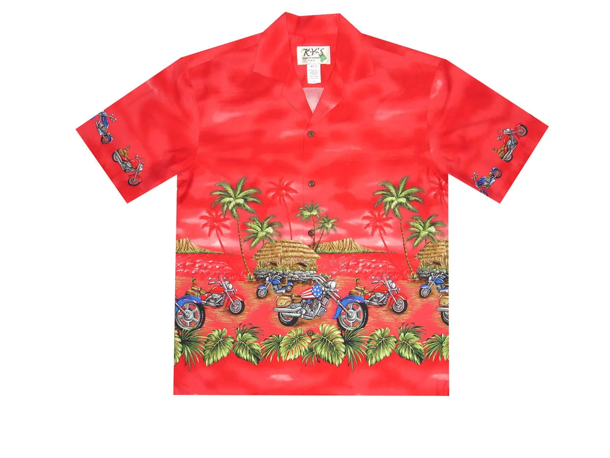 Motorbike Coastal Cotton Aloha Shirt