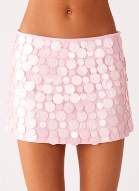 Movie Star Mini Skirt - Pink Modern Relaxed