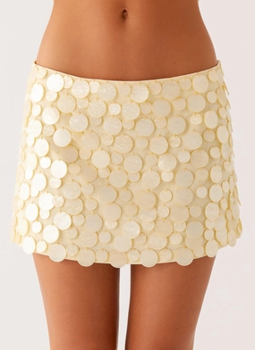 AbrasionResistant Movie Star Mini Skirt - Yellow