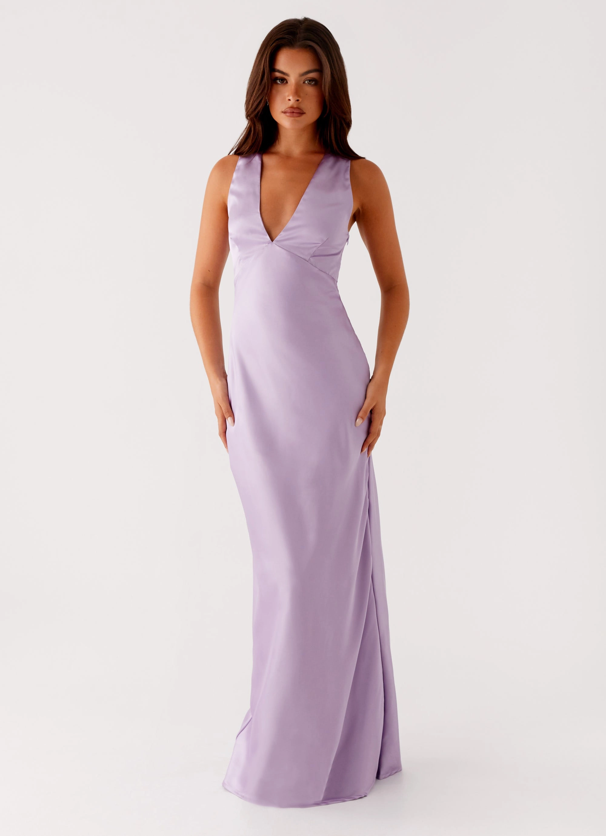 Stylish Layer Texture Style Brody Maxi Dress - Lilac