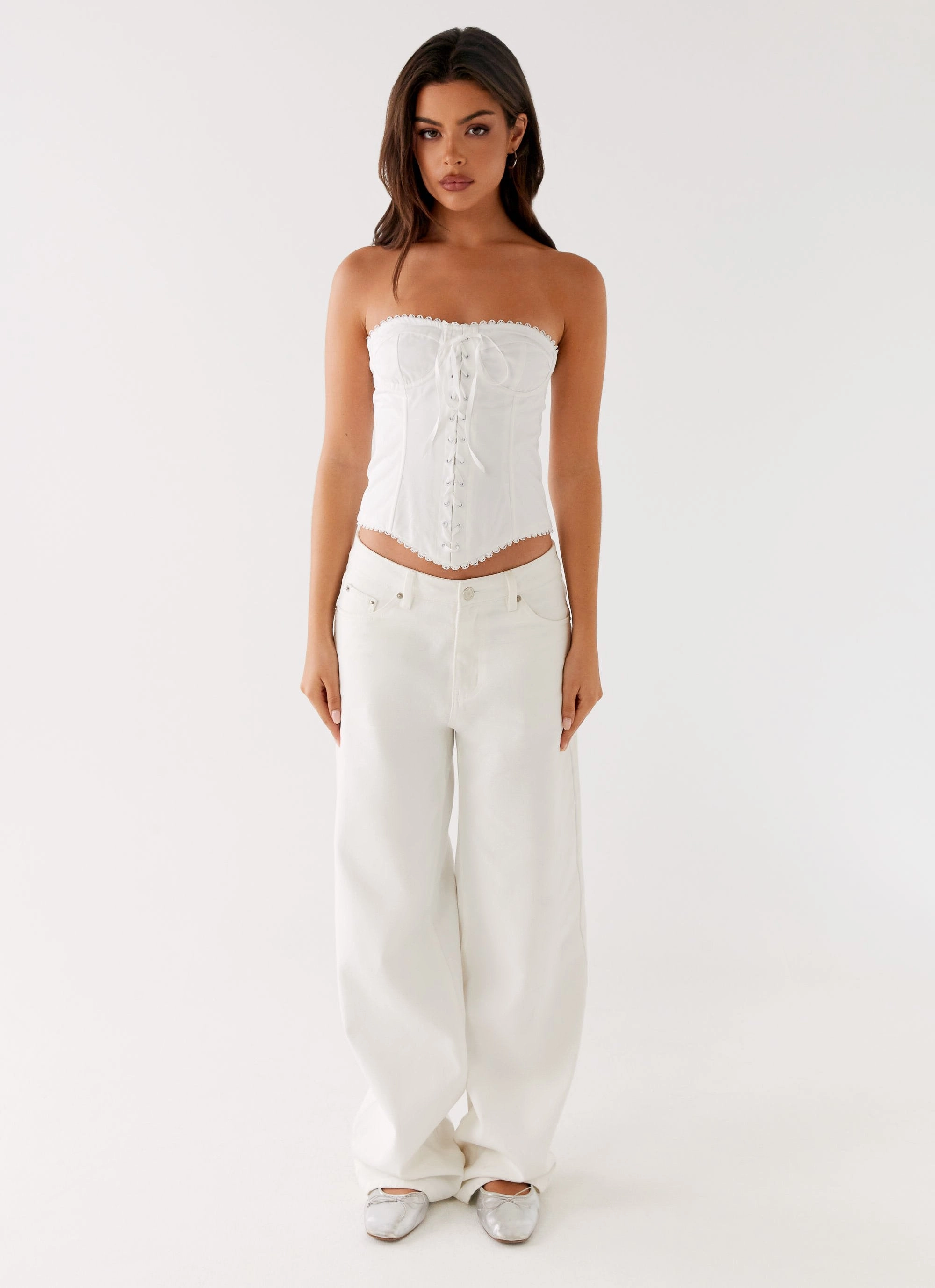 Hypoallergenic Textile Tory Bustier Top - Ivory