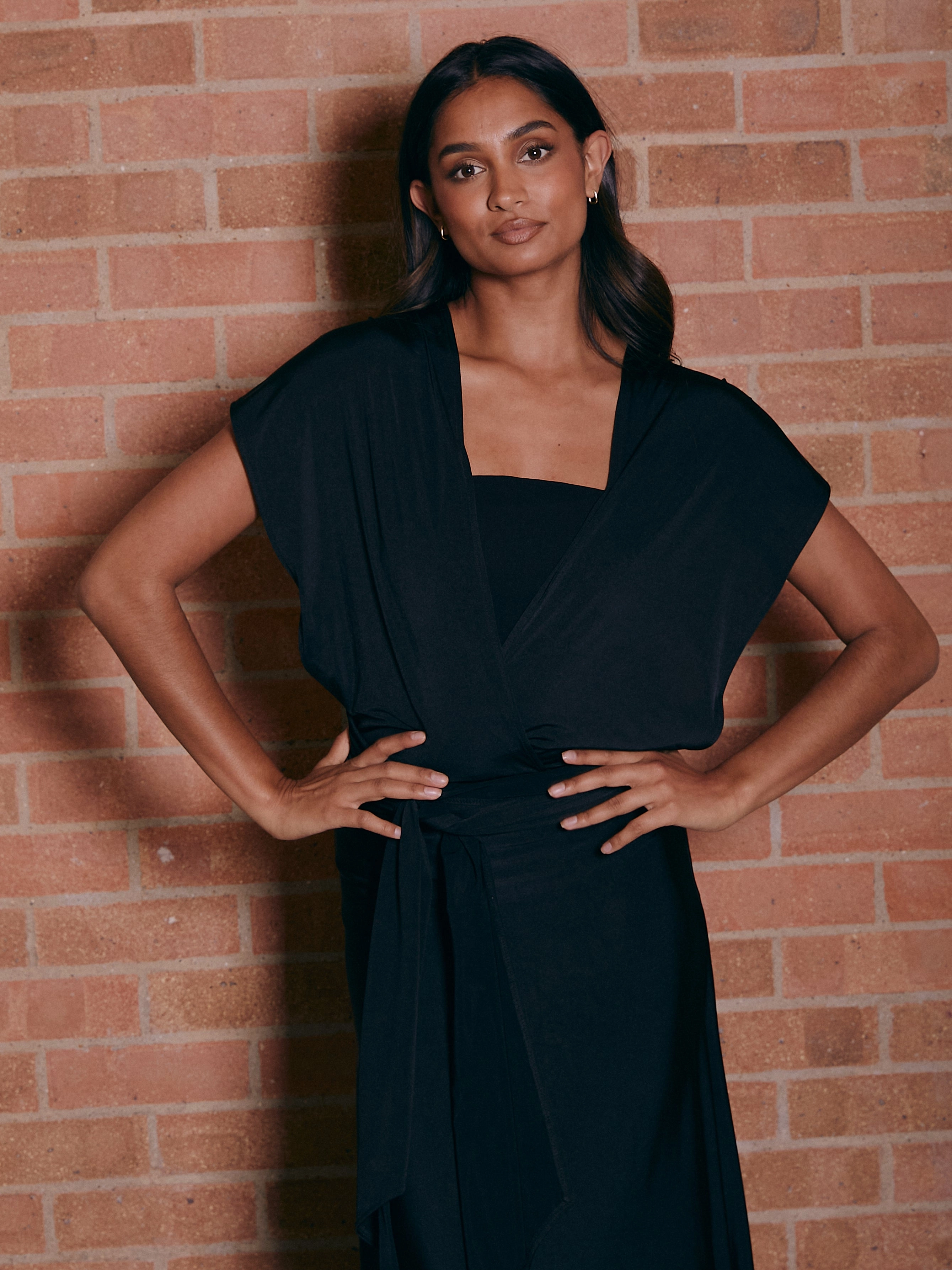 Multi-way Slinky Maxi Dress / Black Soft Harmony Tailored Mood