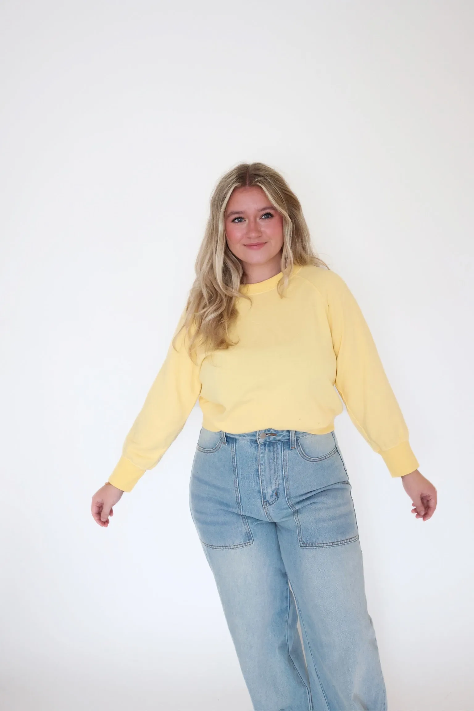 Garment Dye Sweatshirt Brushed Interior