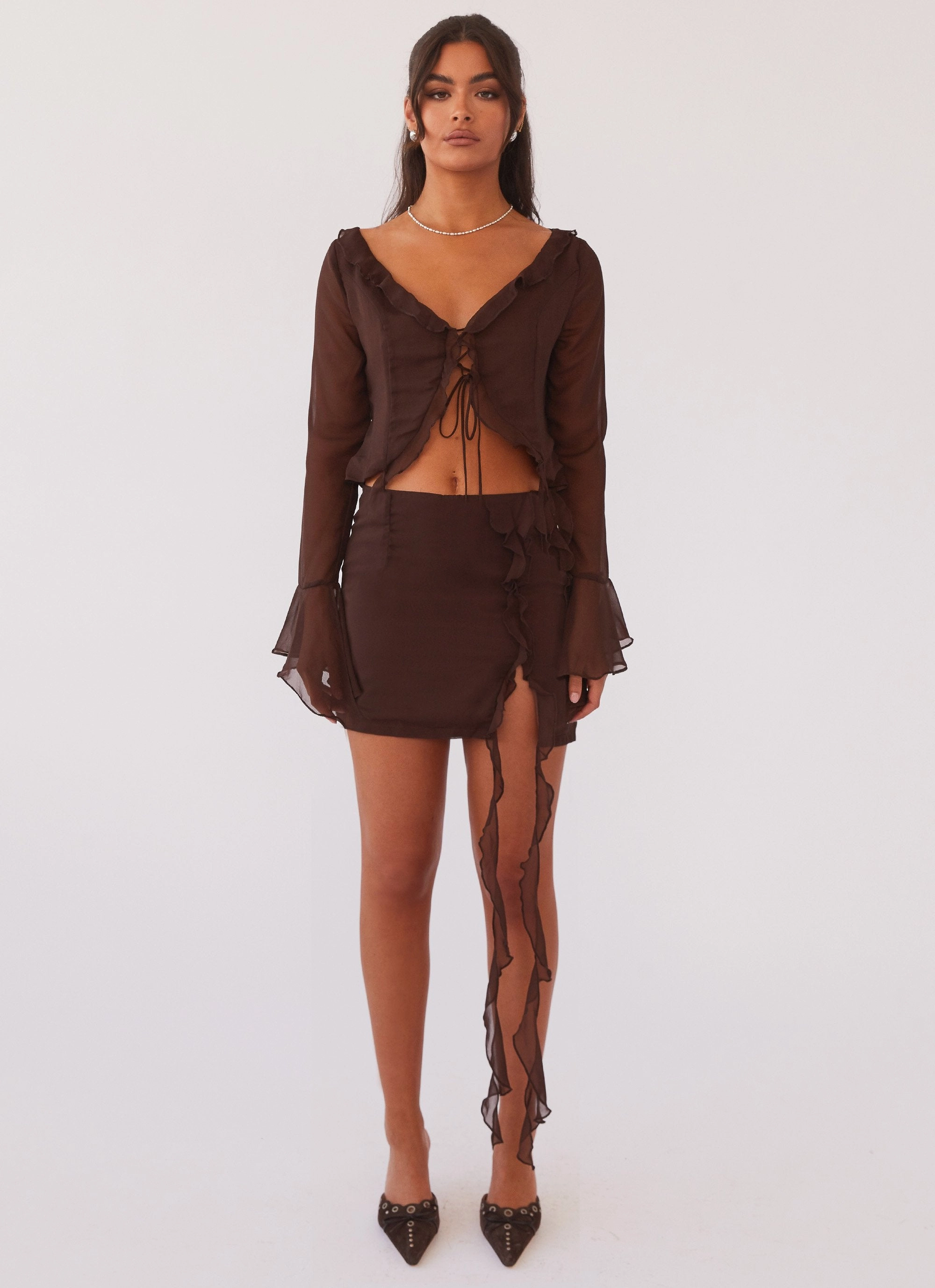 Bold Accent My Favourite Part Mini Skirt - Dark Mocha