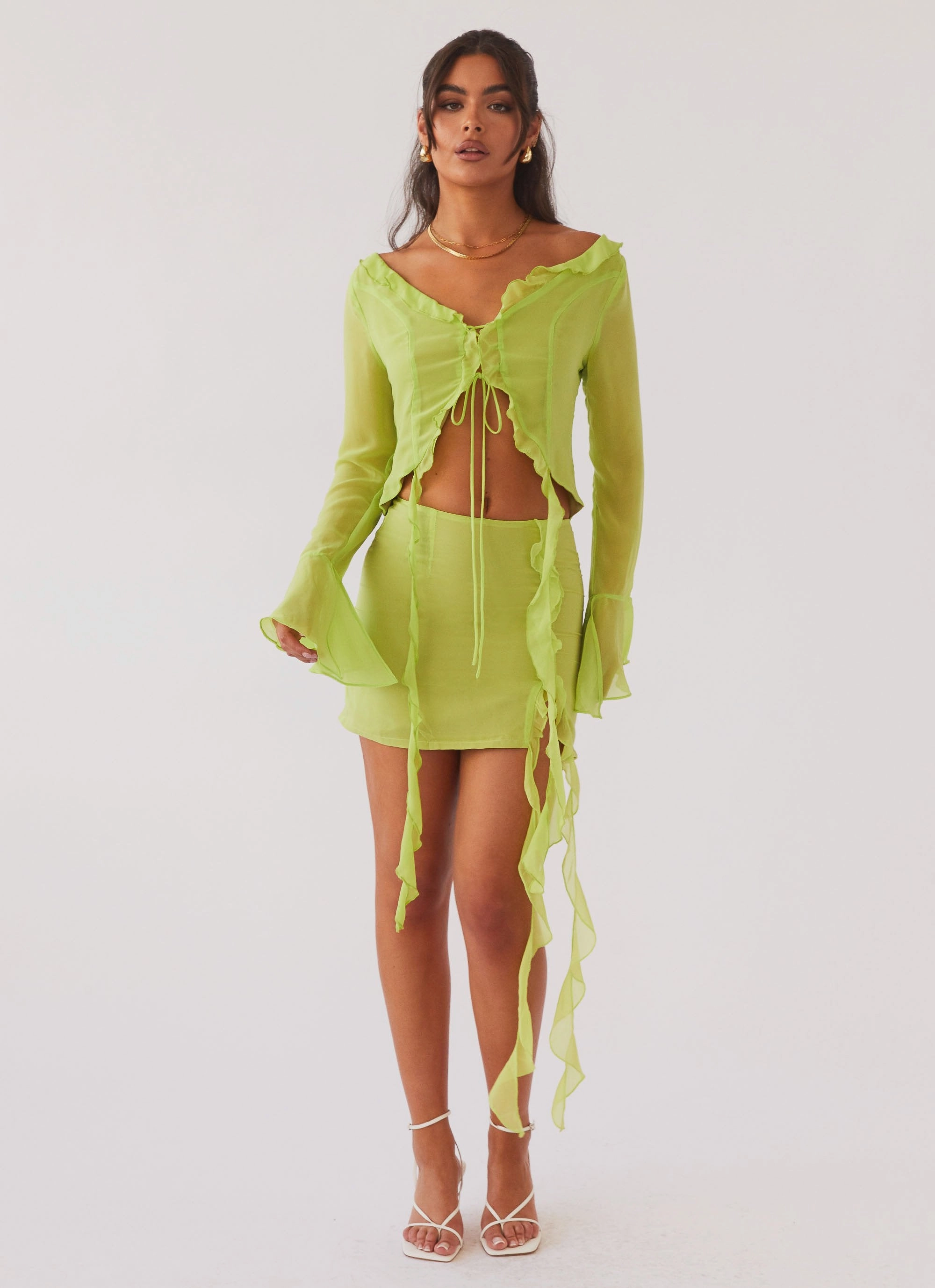 My Favourite Part Mini Skirt - Fern Multi Pocket Utility