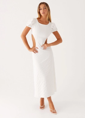 Myley Midi Dress - White Date Ready Modern Fit