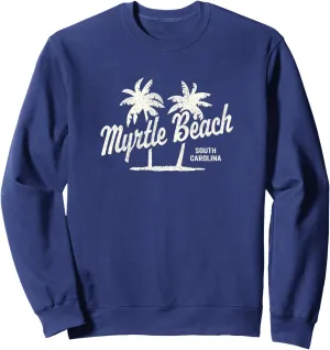 Myrtle Beach South Carolina Vintage 70s Palm Trees Graphic Sweatshirt