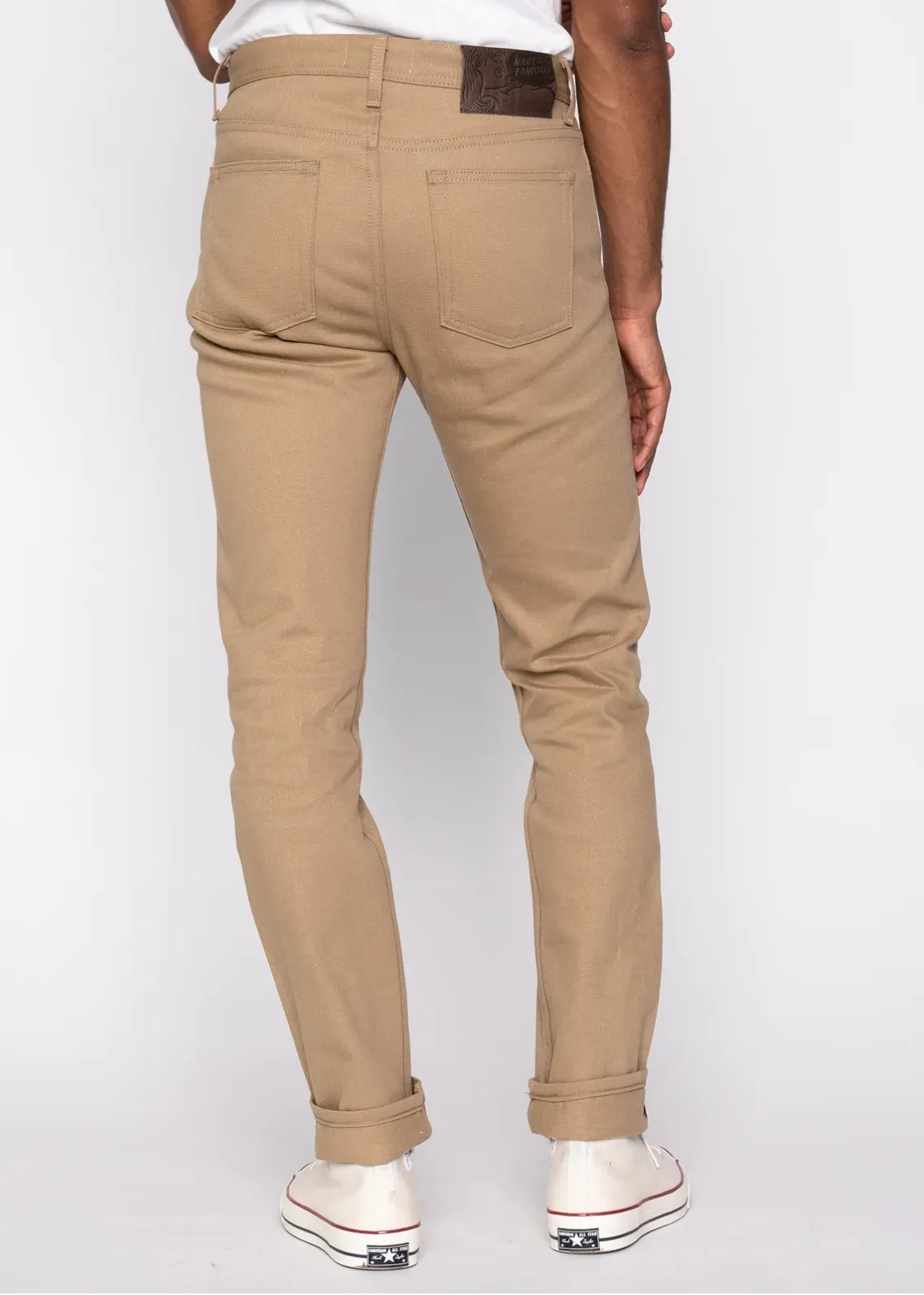 Naked & Famous Camel Slub Selvedge Weird Guy - Beige