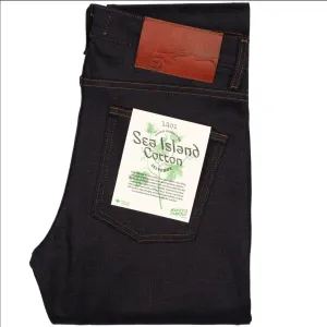 Naked & Famous Sea Island Cotton Selvedge Weird Guy - Indigo