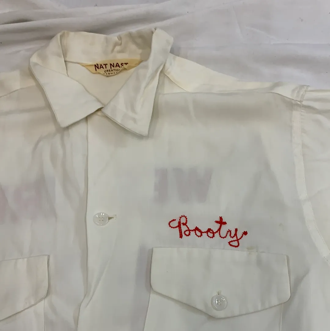 Nat Nast Vintage White Bowling Shirt