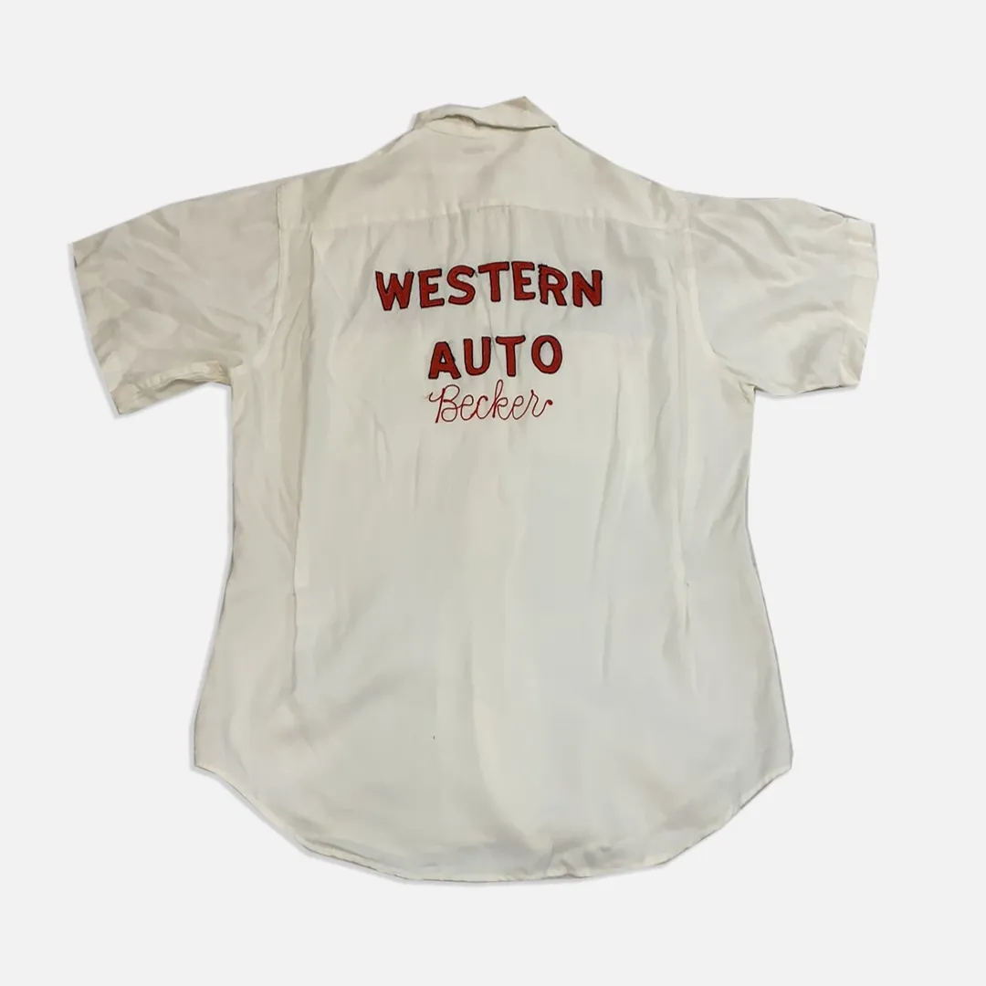 Nat Nast Vintage White Bowling Shirt