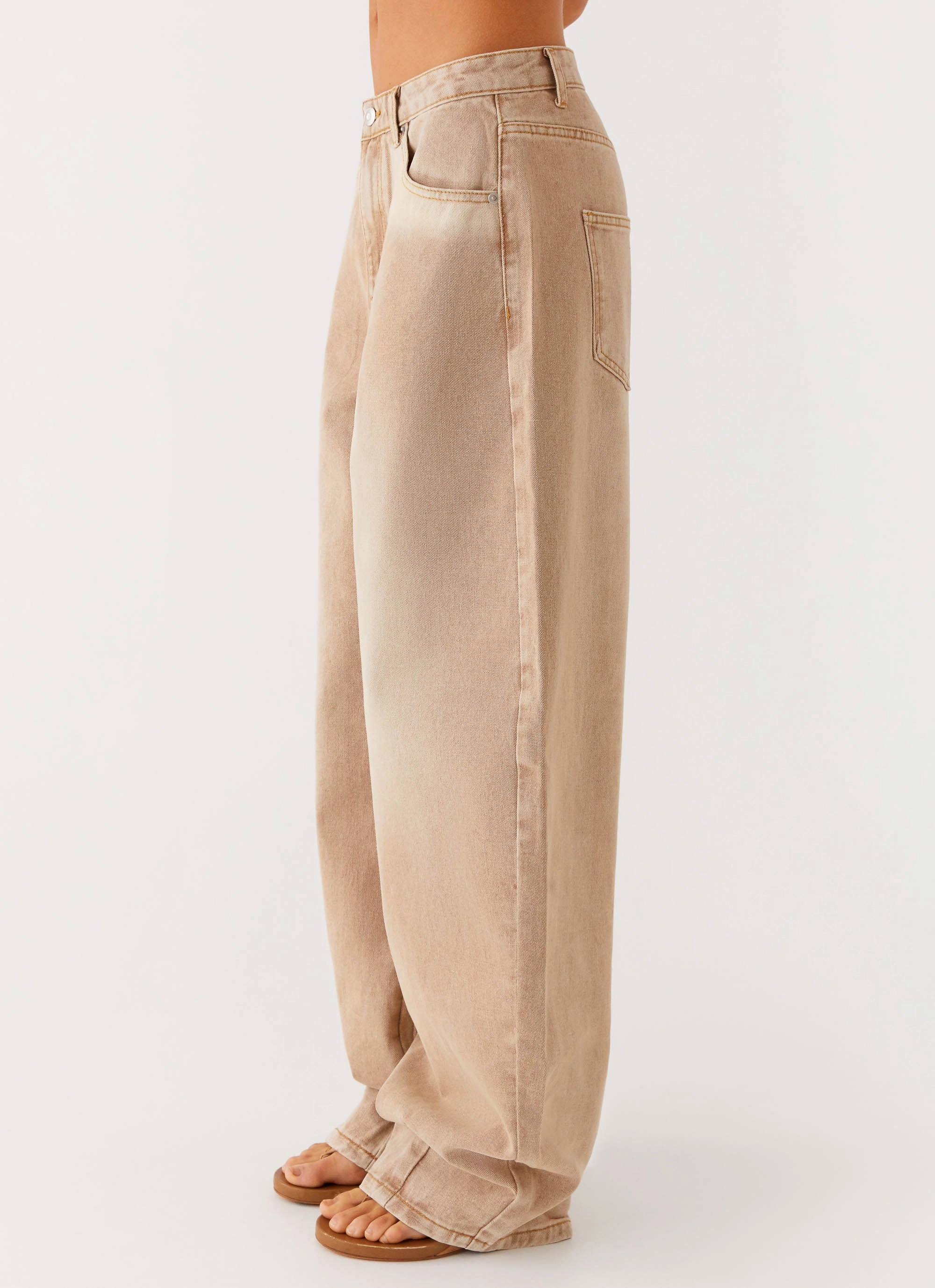 Khalil Baggy Jeans - Tan SustainableManufacturing