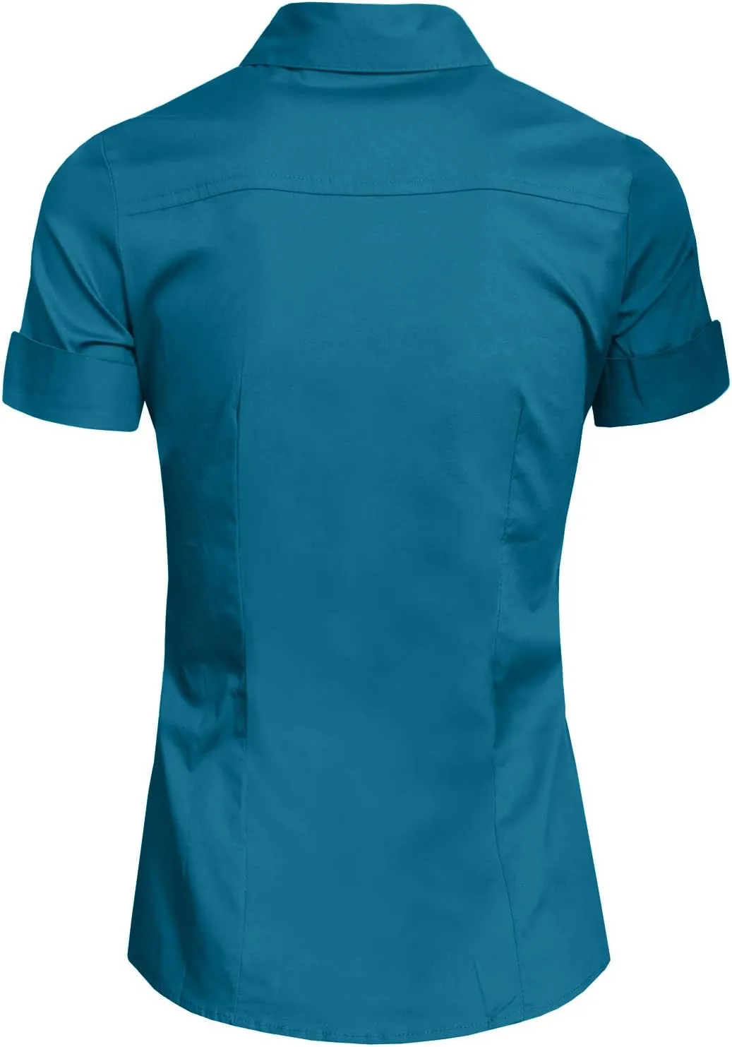 NE PEOPLE Womens Tailored Short Sleeve Button Down Shirt (S-3XL)