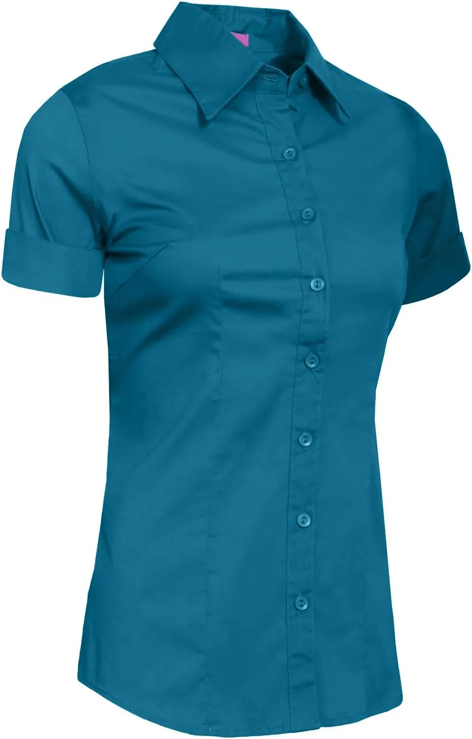 NE PEOPLE Womens Tailored Short Sleeve Button Down Shirt (S-3XL)