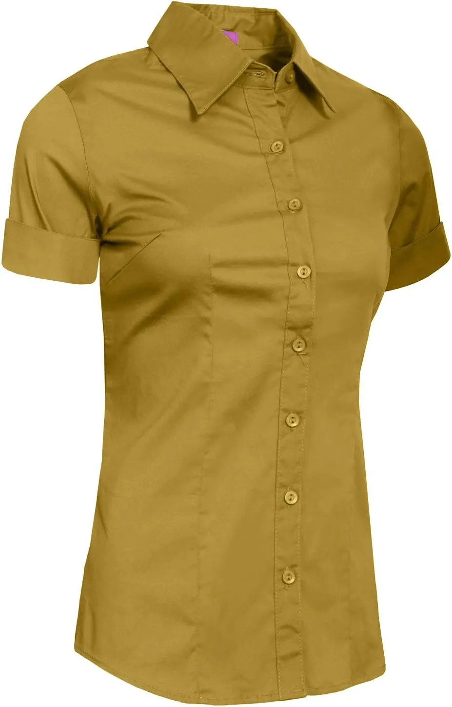 NE PEOPLE Womens Tailored Short Sleeve Button Down Shirt (S-3XL)