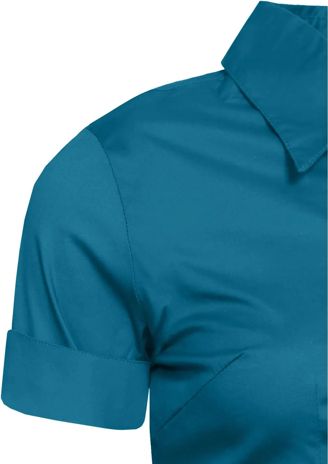 NE PEOPLE Womens Tailored Short Sleeve Button Down Shirt (S-3XL)
