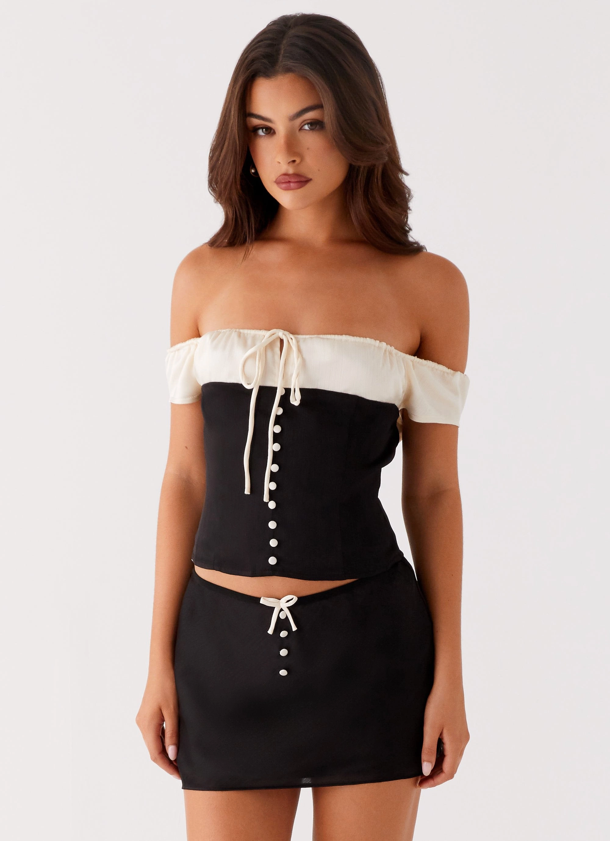 Justice Mini Skirt - Black Tonal Layering