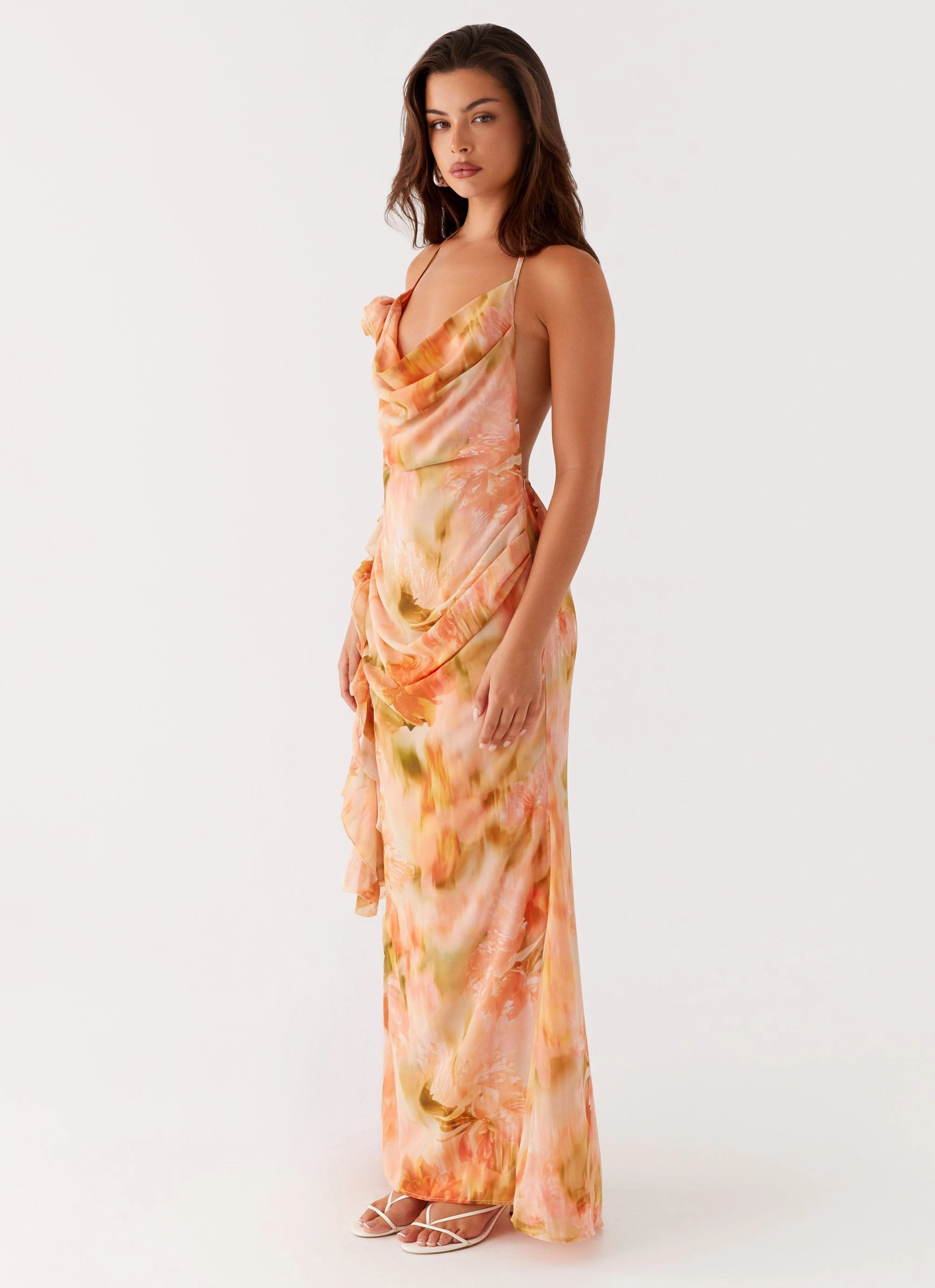 Diedre Rose Strappy Maxi Dress - Sunset Floral Modern Movement