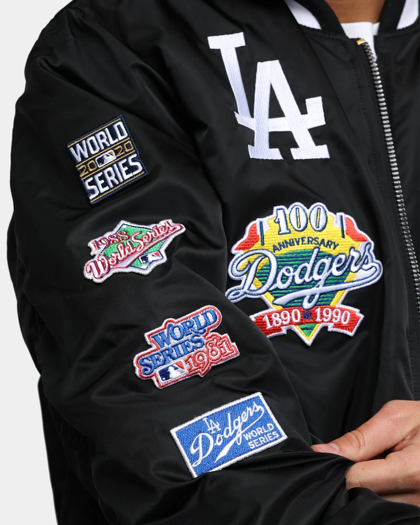 New Era Los Angeles Dodgers Varsity Jacket Black