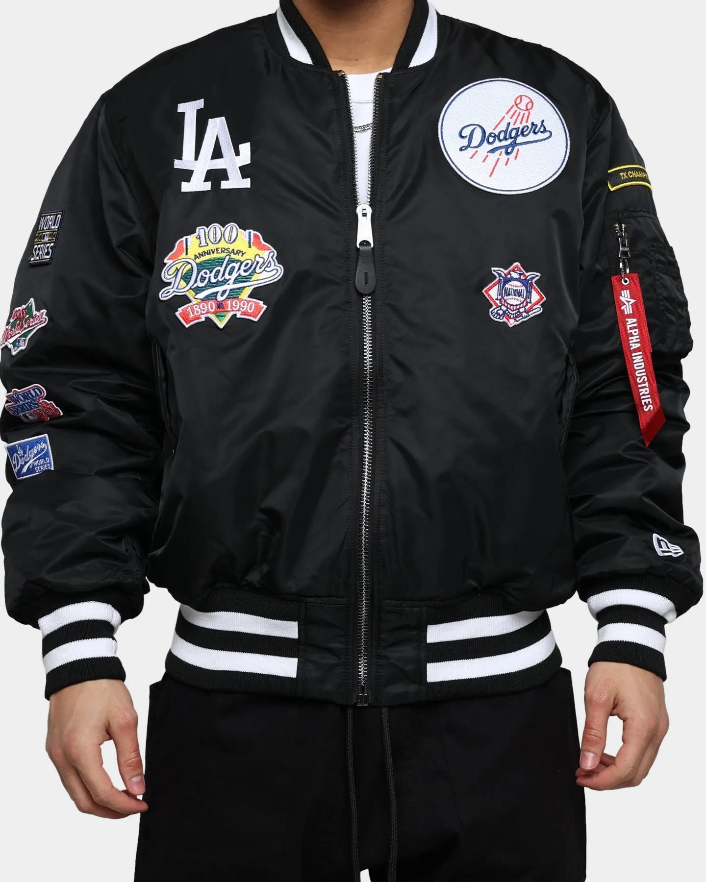 New Era Los Angeles Dodgers Varsity Jacket Black