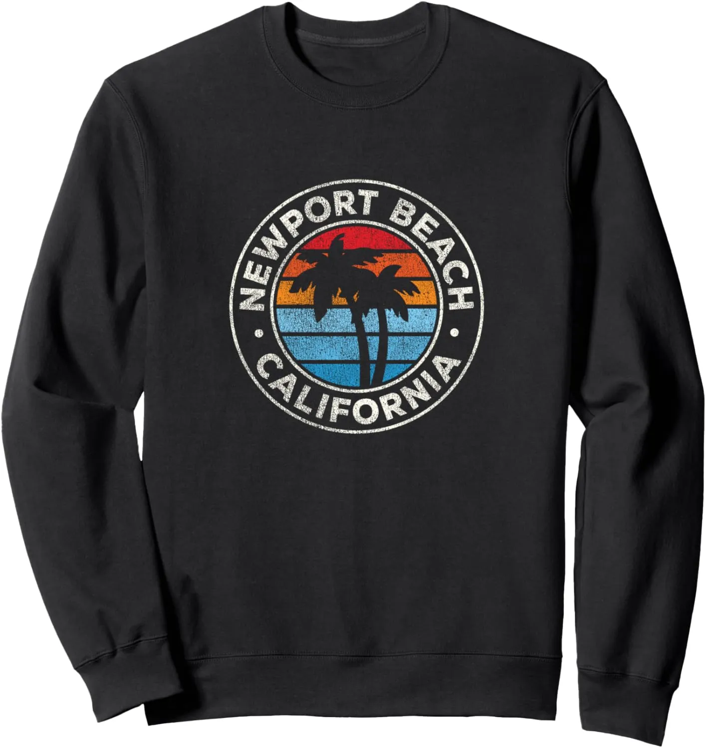 Newport Beach California CA Vintage Graphic Retro 70s Sweatshirt