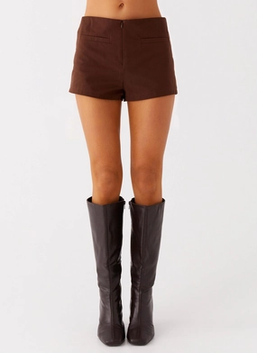 Stretchable Comfort Nia Micro Short - Chocolate