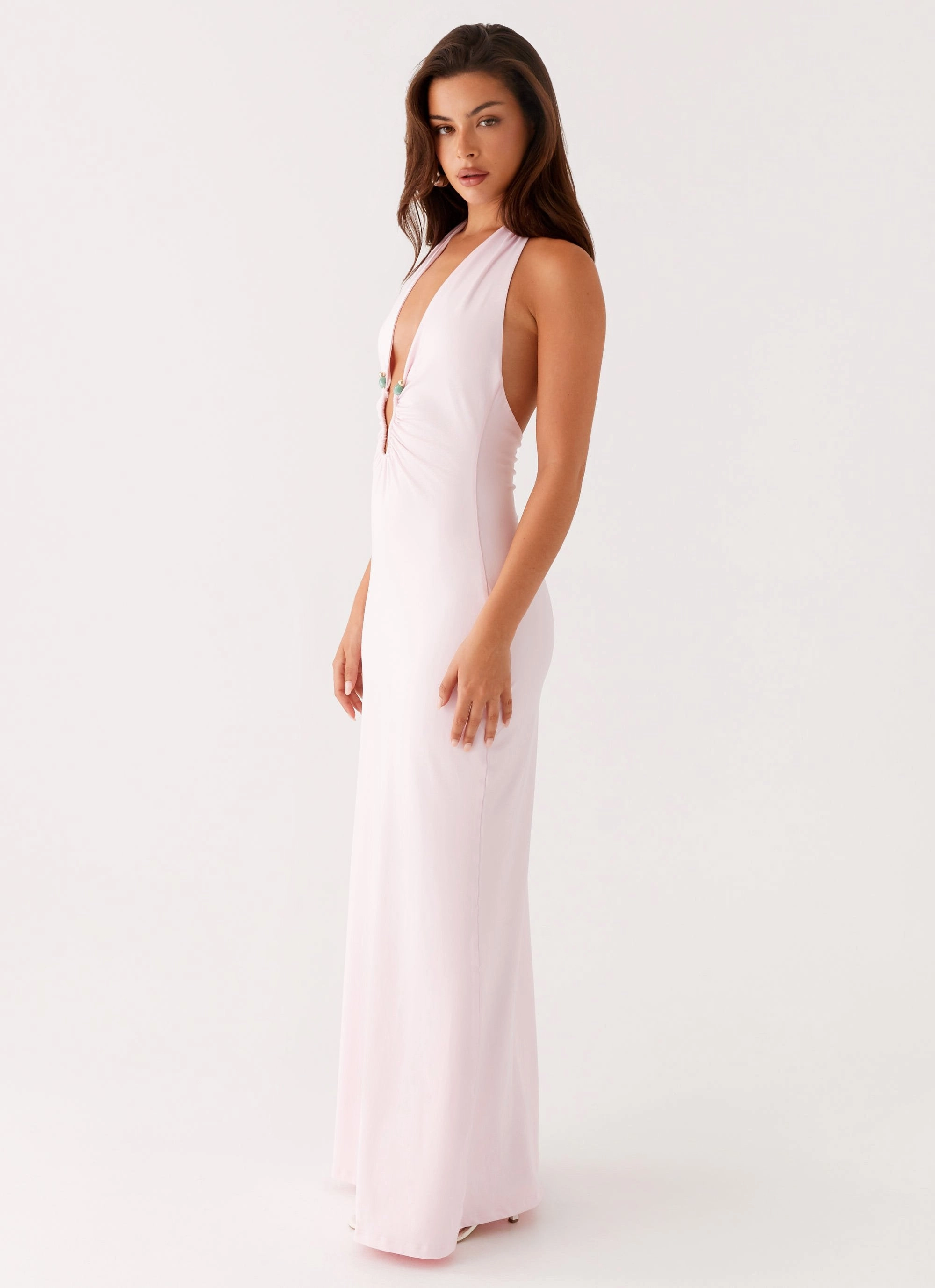 Flattering Look Fit Nicola Maxi Dress - Pink