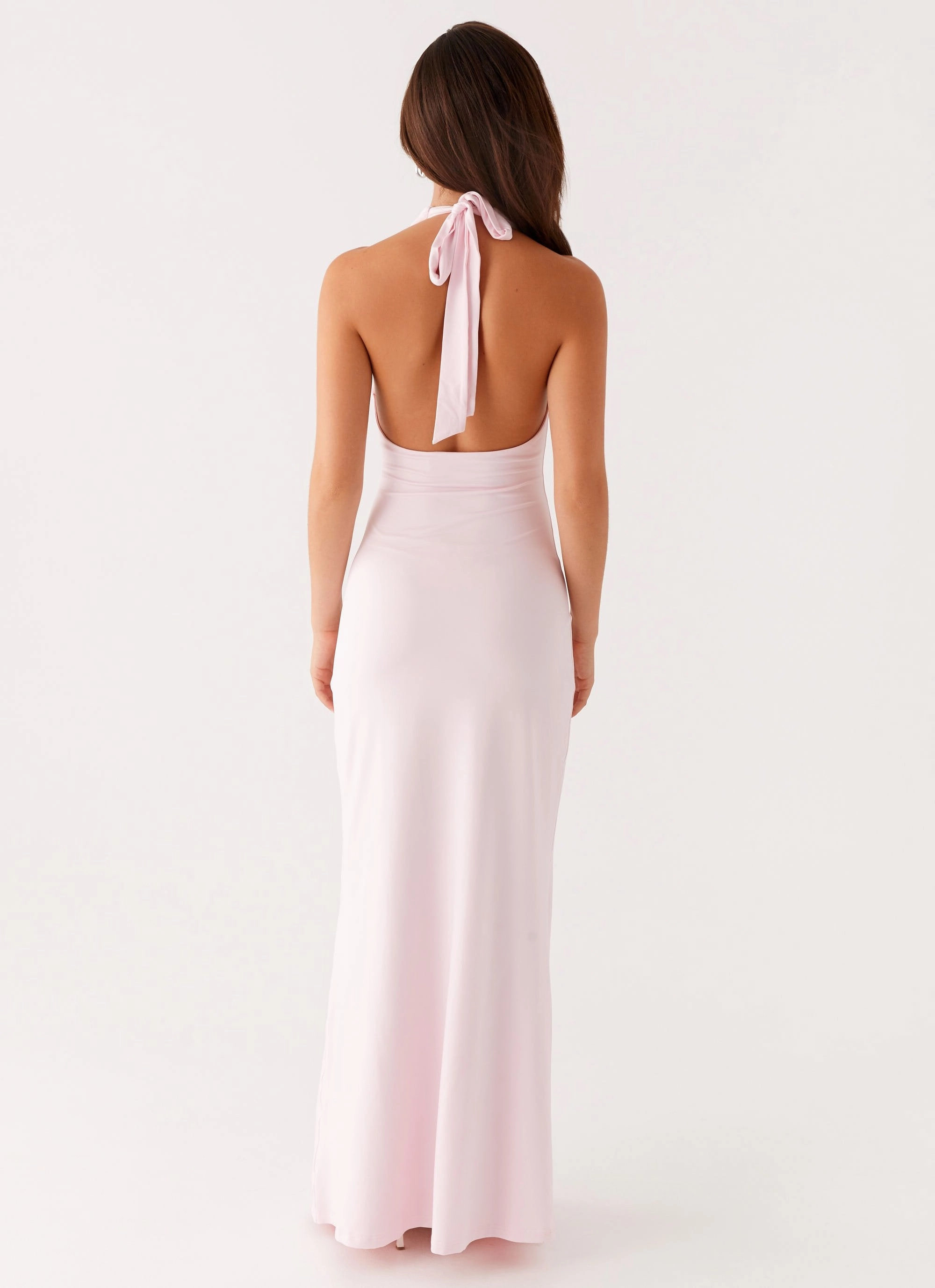 Modest Light Fluid Cut Nicola Maxi Dress - Pink