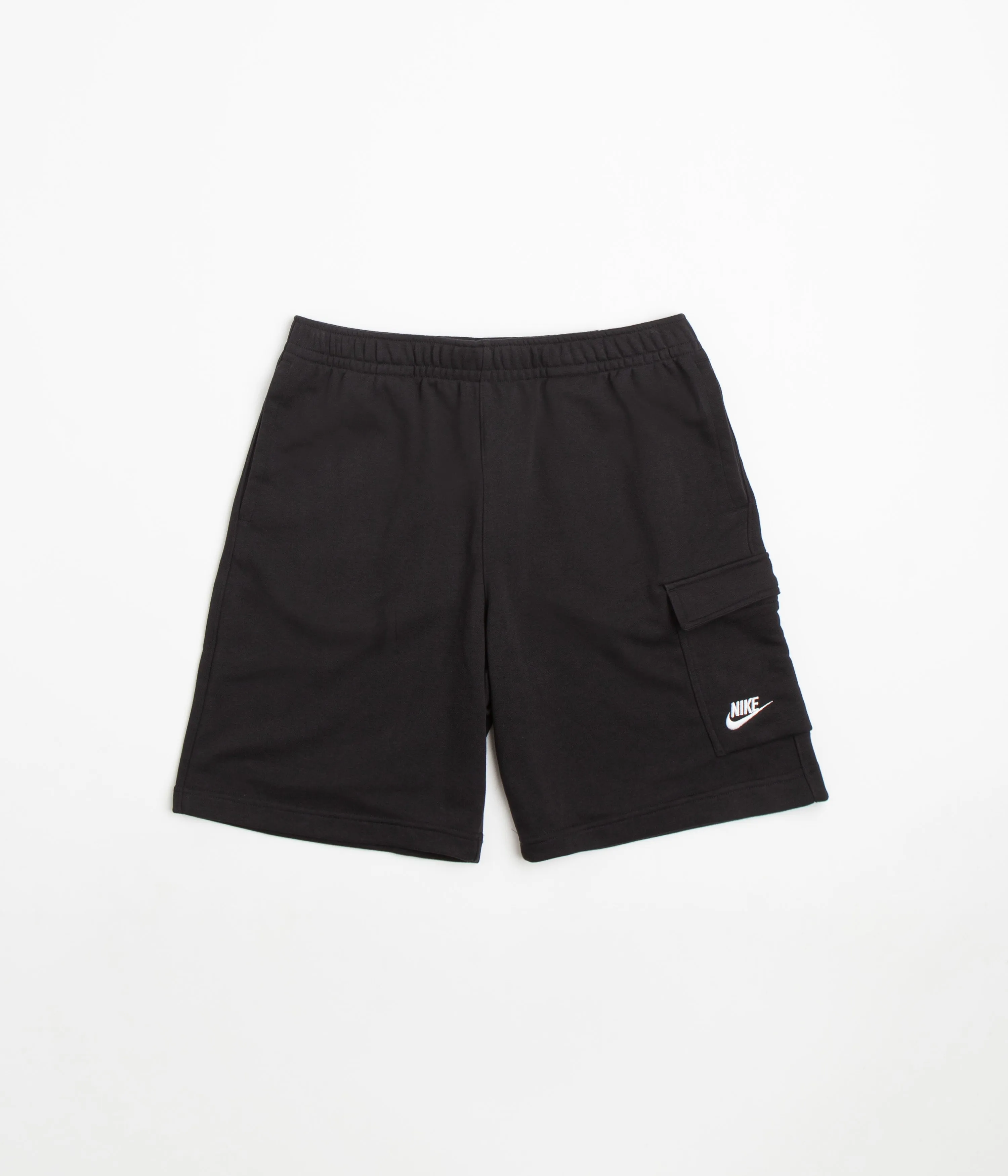 Nike Club Terry Cargo Shorts - Black / Black / White